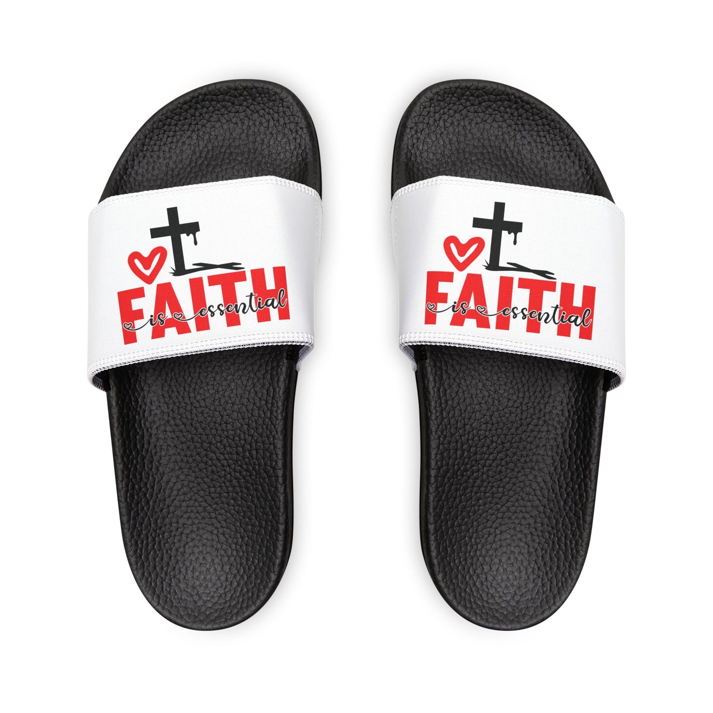 Faith-Inspired Youth Sandals, Comfortable Summer Footwear for Kids, Stylish Poolside Slides, Perfect for Family Outings, Religion Gifts