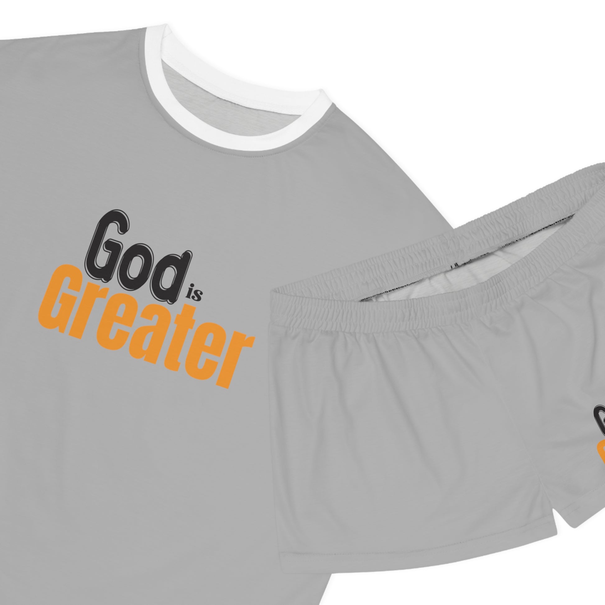 God Is Greater Women's Christian Short Pajama Set Printify