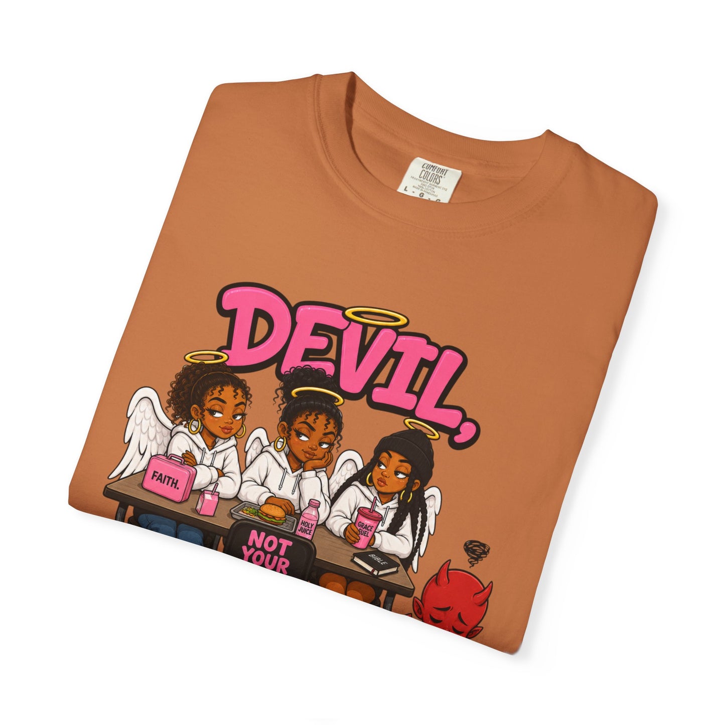 You Can't Sit With Us T-Shirt — 'Devil' Funny Girls Desk Graphic Tee