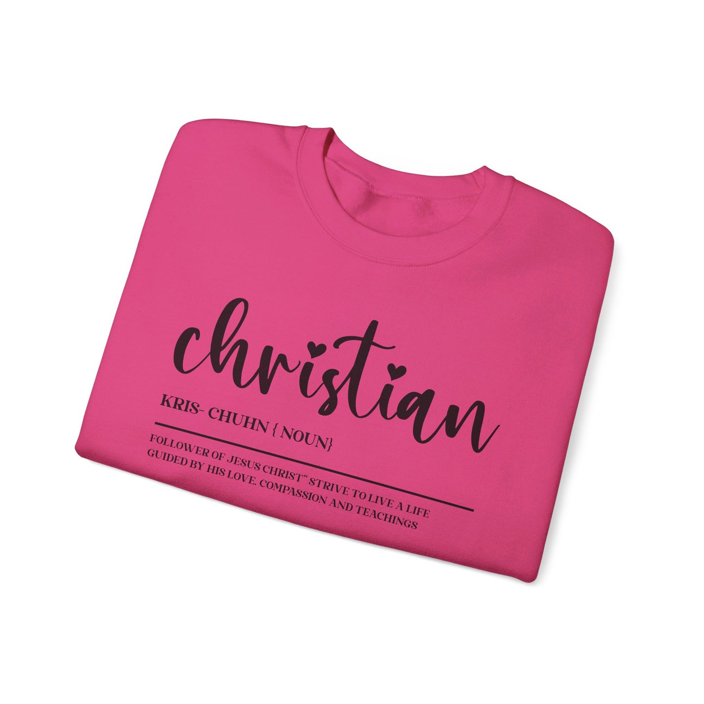 I Am A Christian Follower Of Christ  Unisex Heavy Blend™ Crewneck Christian Sweatshirt