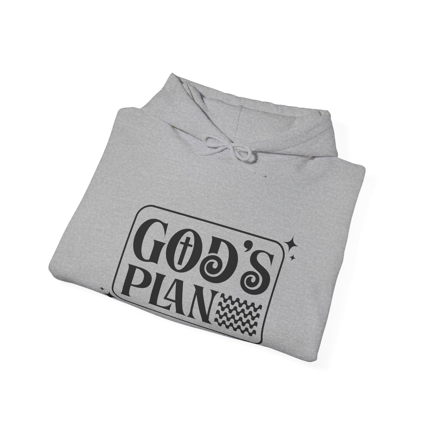 God's Plan Over MIne Unisex Christian Hooded Pullover Sweatshirt