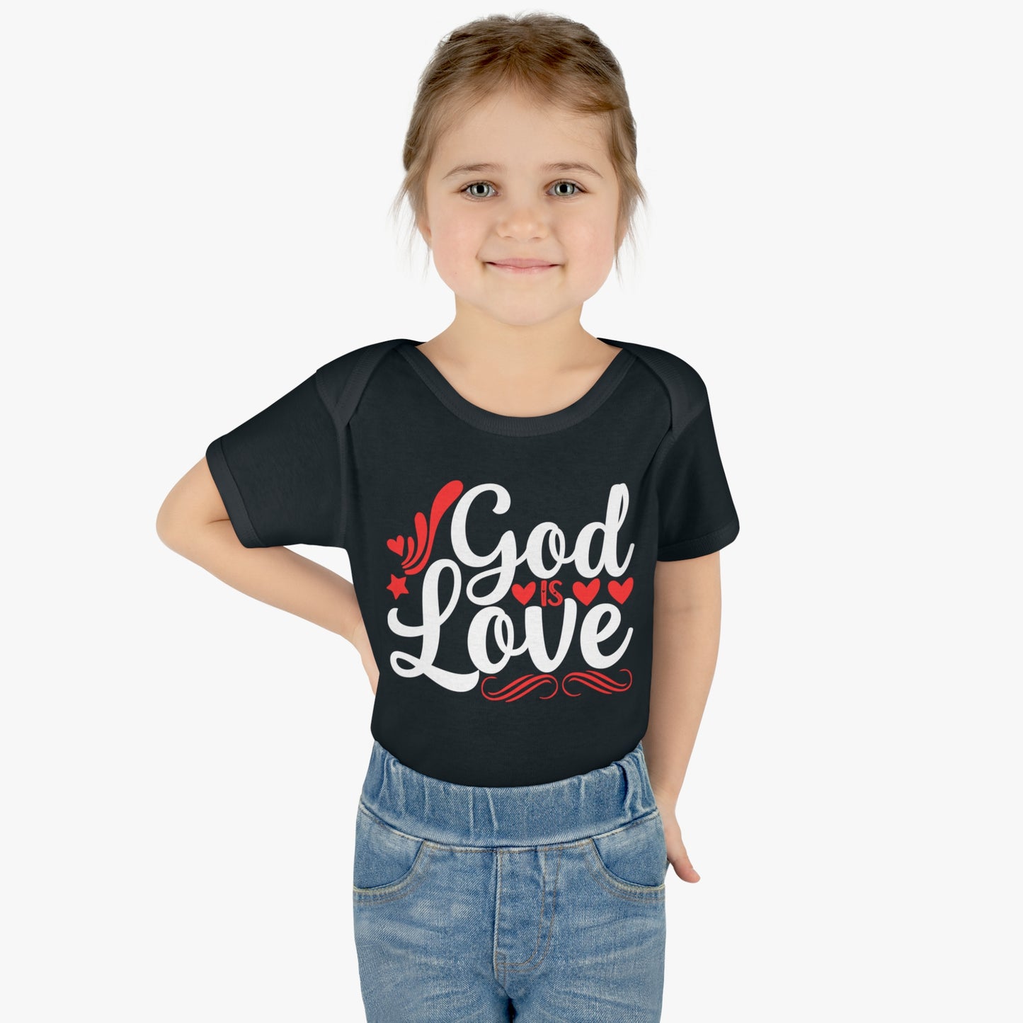 God Is Love Christian Baby Onesie Printify