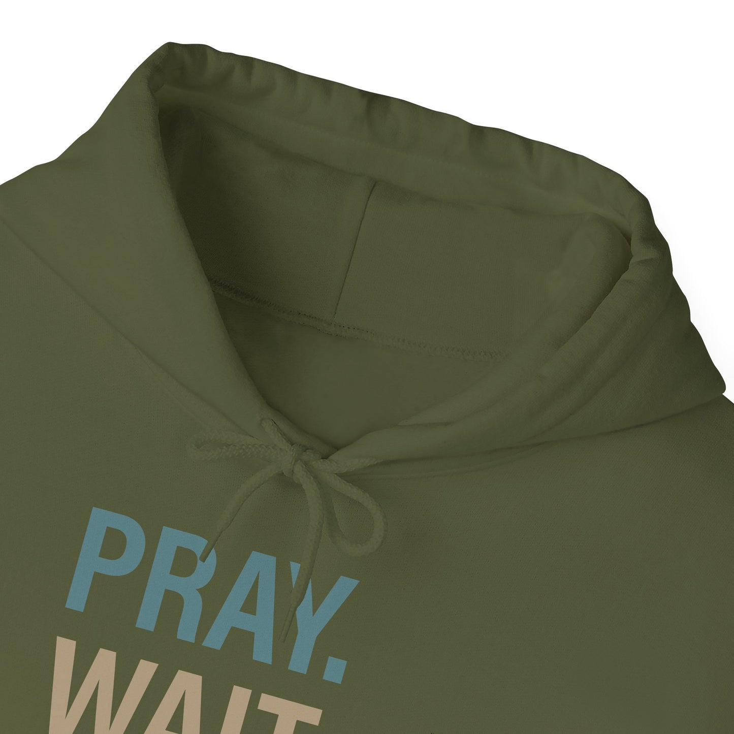 Pray Wait Trust Because Adulting Is Hard Without Jesus Unisex Christian Hooded Pullover Sweatshirt