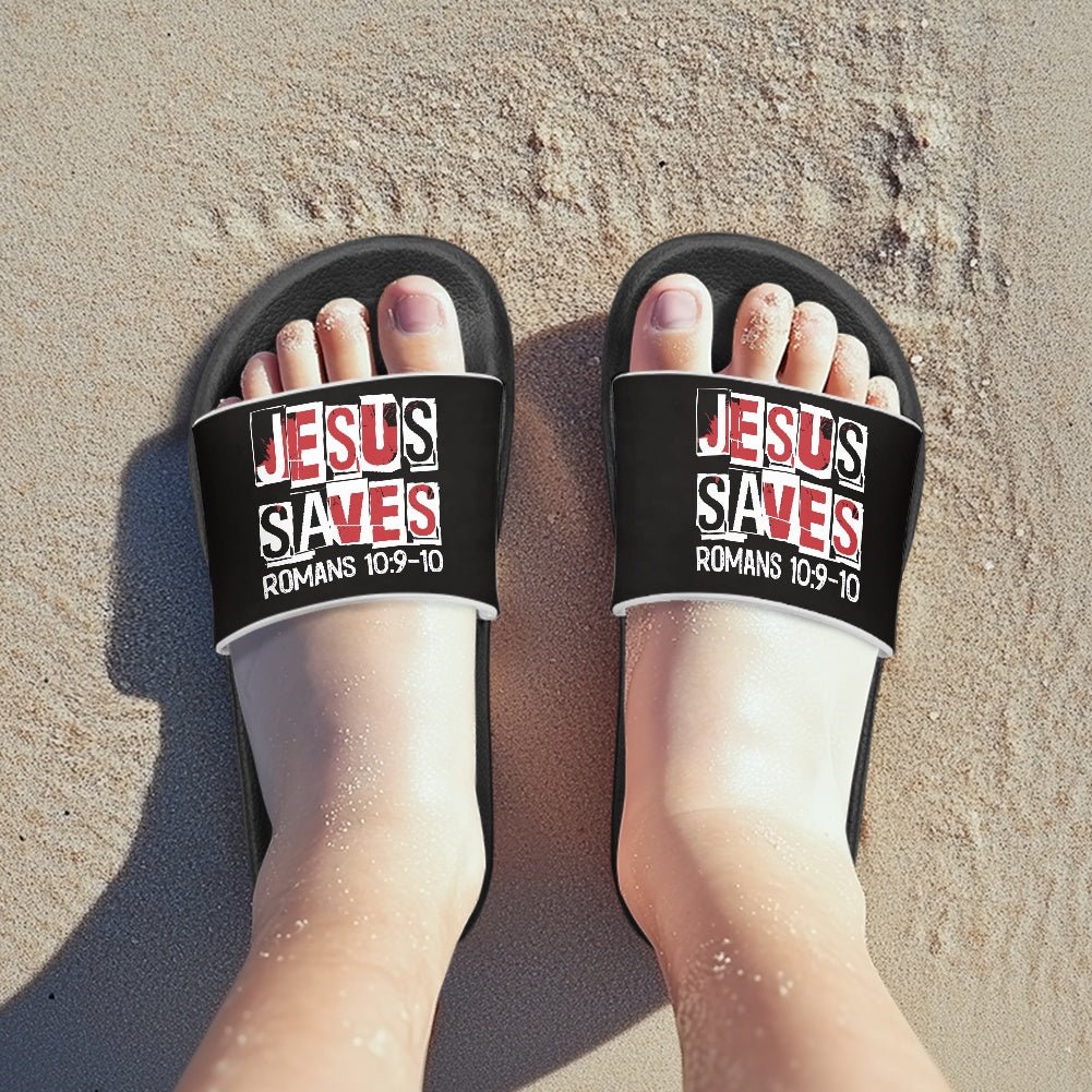 He Saves Christian Children's Sandals - ClaimedbyGodDesigns