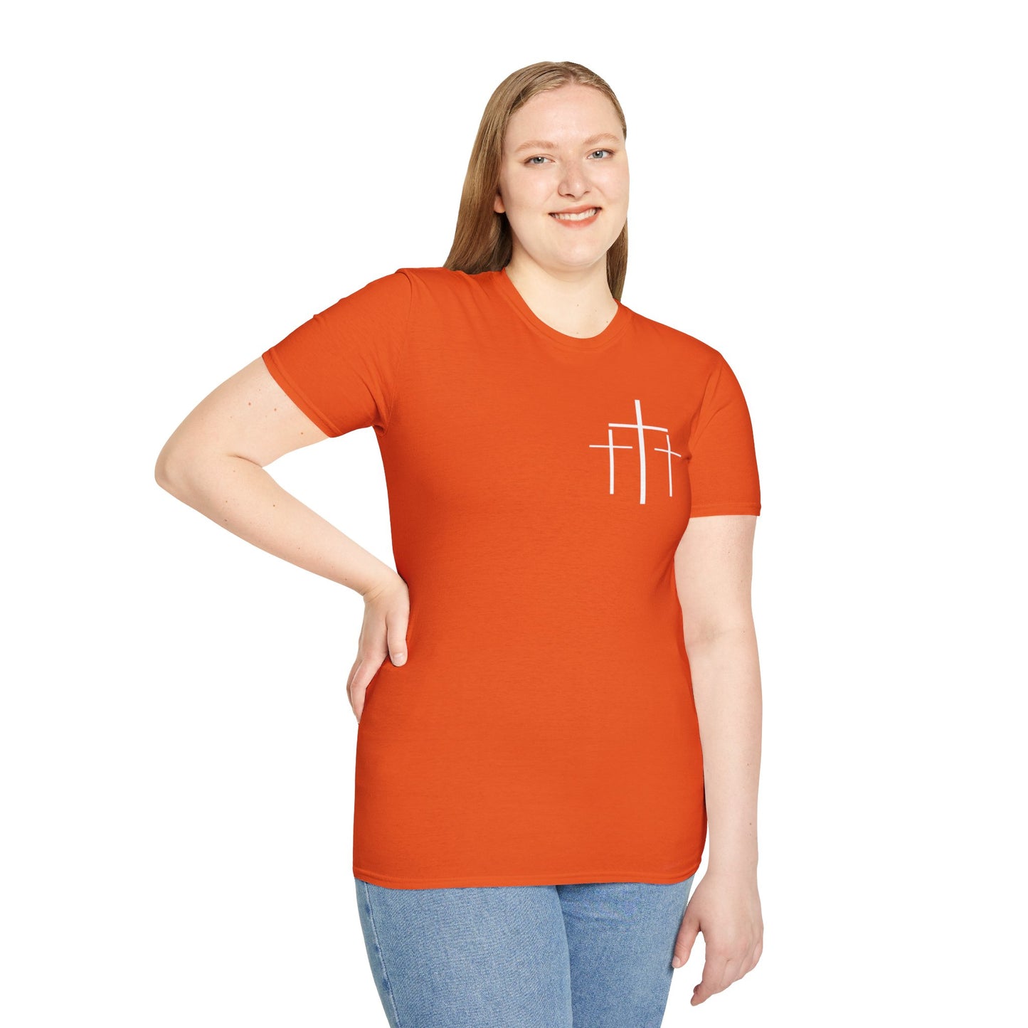 Faith Over Fear 3 Crosses   Christian Unisex T-shirt