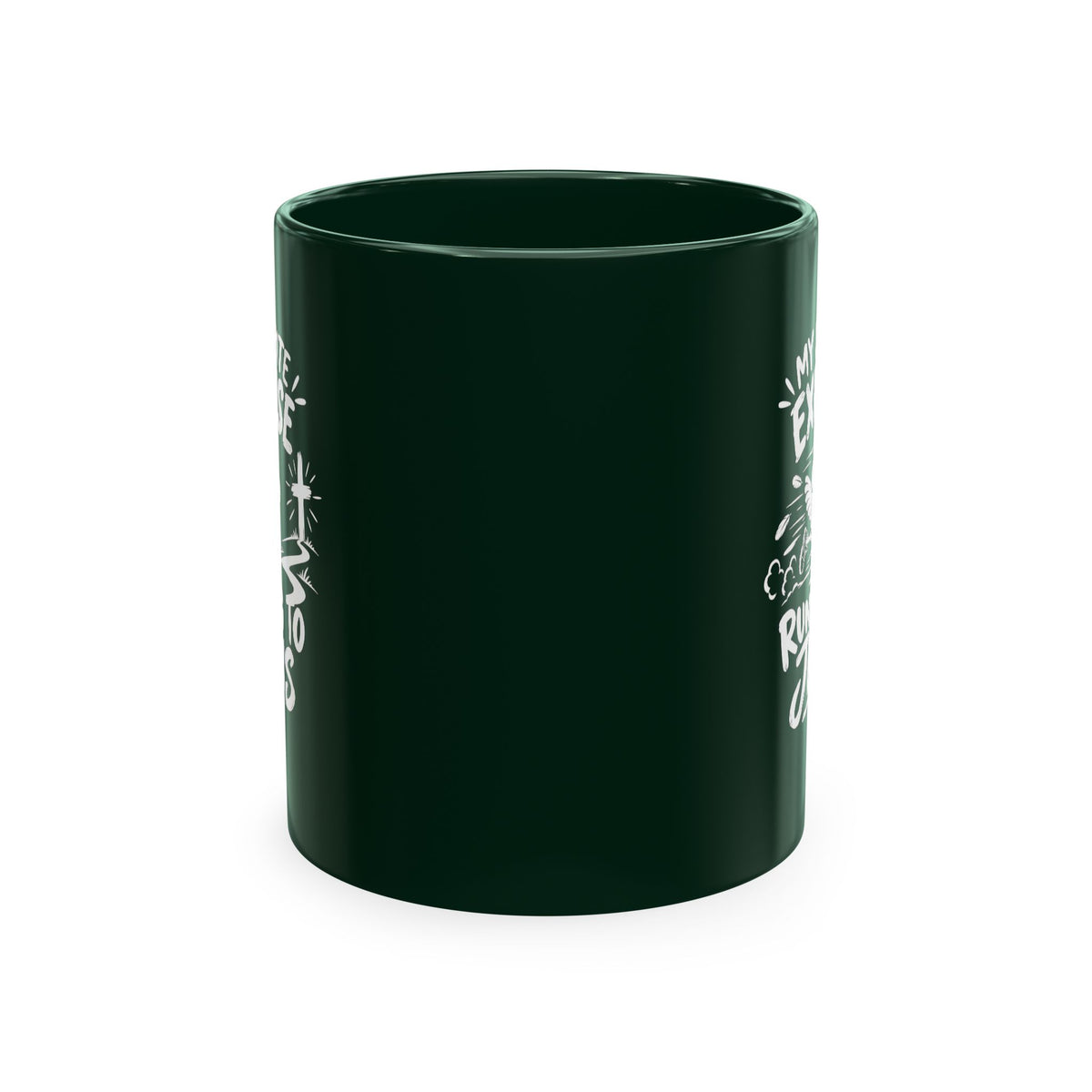 My Favorite Exercise Is Running to Jesus Christian Ceramic Mug