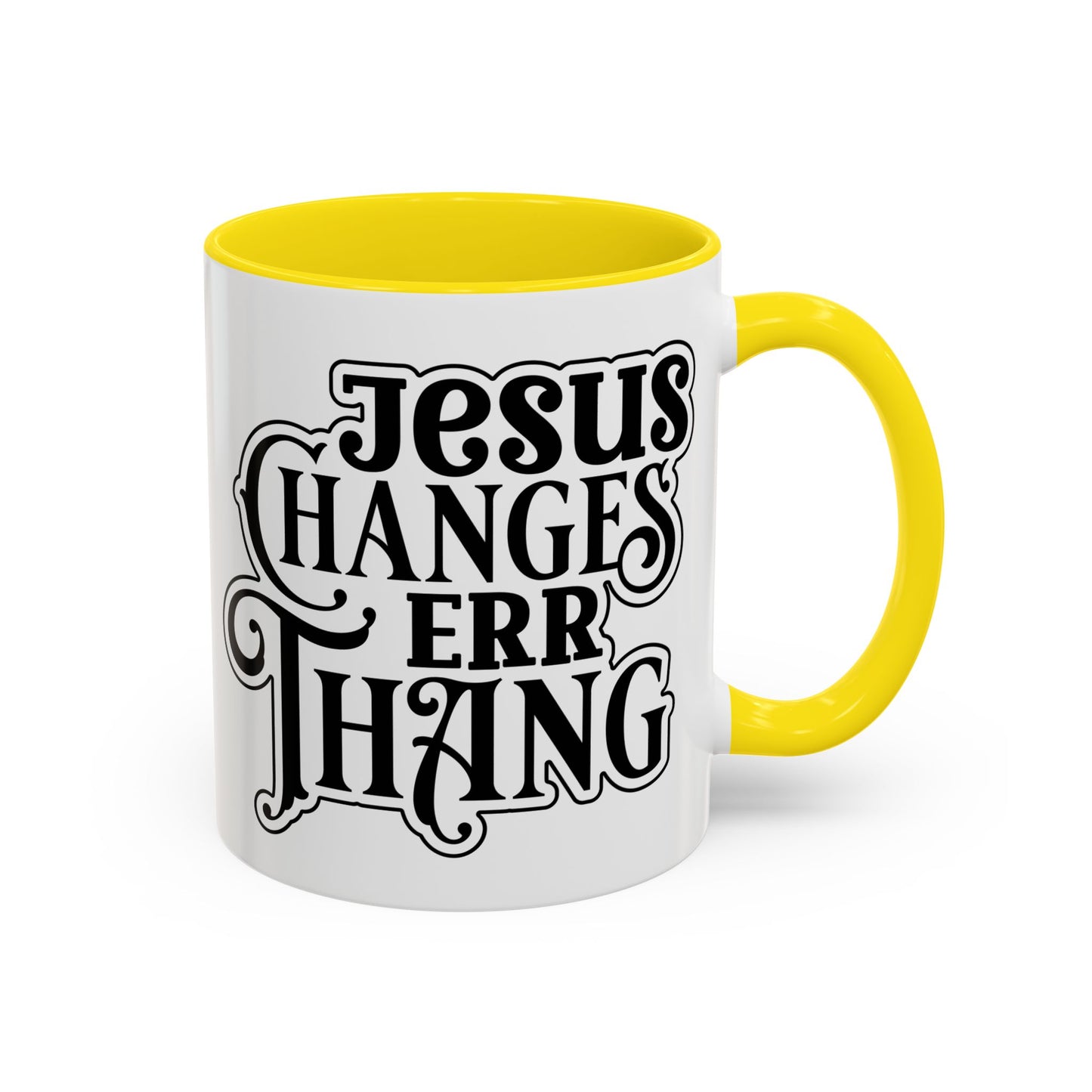Inspirational Coffee Accent Mug - "He Changes Err Thang" - Perfect for Devotion and Gifts