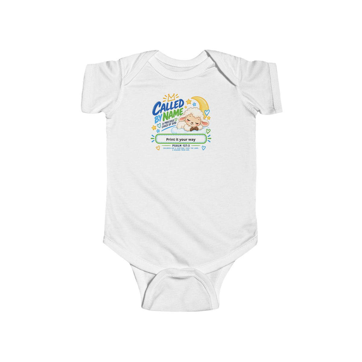 Called By Name Bible verse newborn onesie, Isaiah 43:1 baby bodysuit