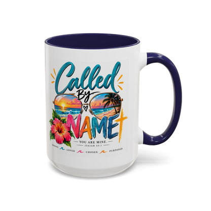 Called By Name Coffee Mug — Christian Inspirational Beach Design (11/15 oz)