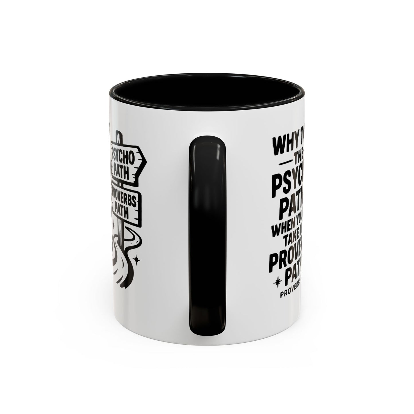 Inspirational Quote Accent Coffee Mug - Perfect Gift for Motivational Moments, Office Desk Essentials, Christian Gifts, Proverbs 3:5-6