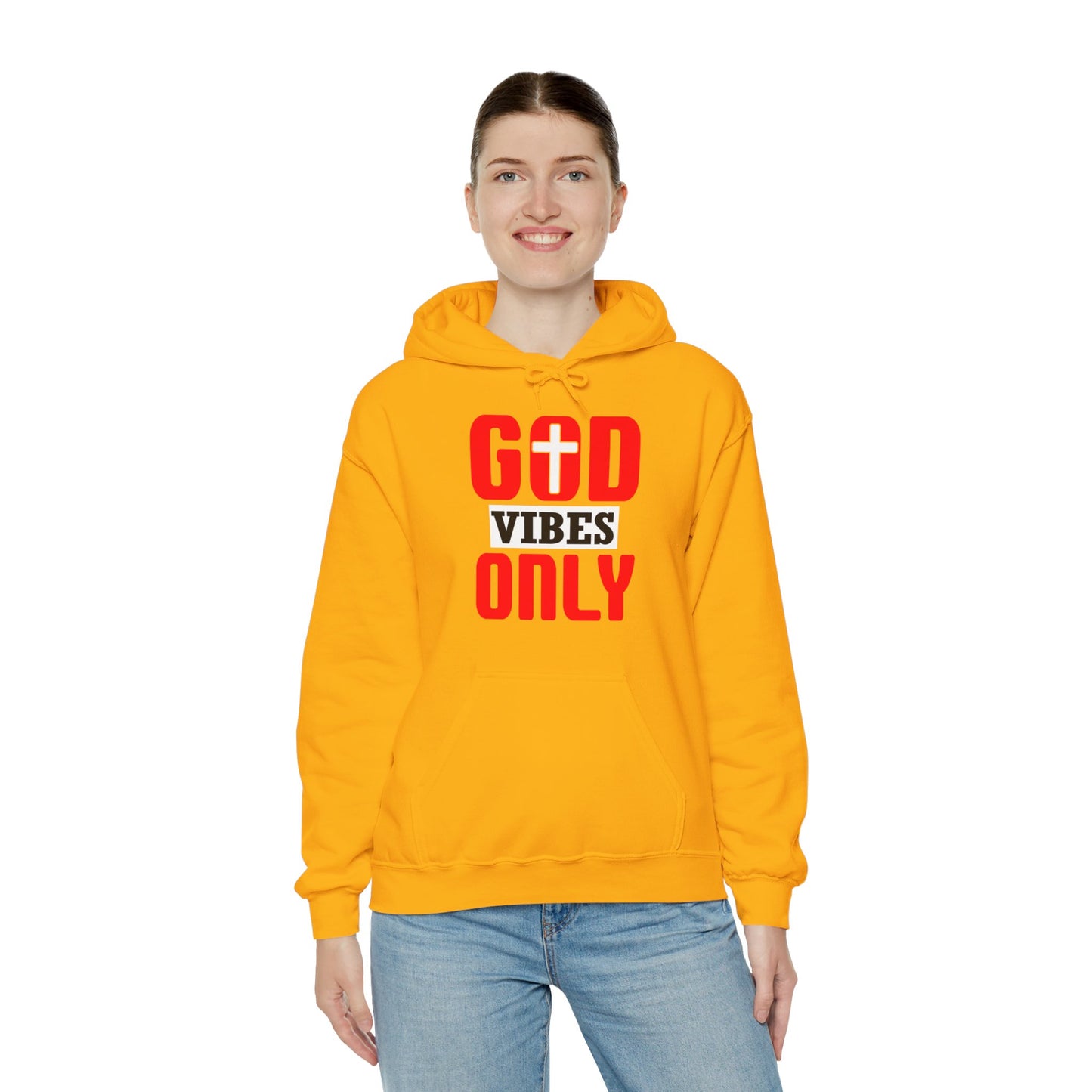 God Vibes Only Unisex Christian Hooded Pullover Sweatshirt