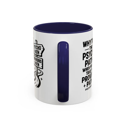 Inspirational Quote Accent Coffee Mug - Perfect Gift for Motivational Moments, Office Desk Essentials, Christian Gifts, Proverbs 3:5-6