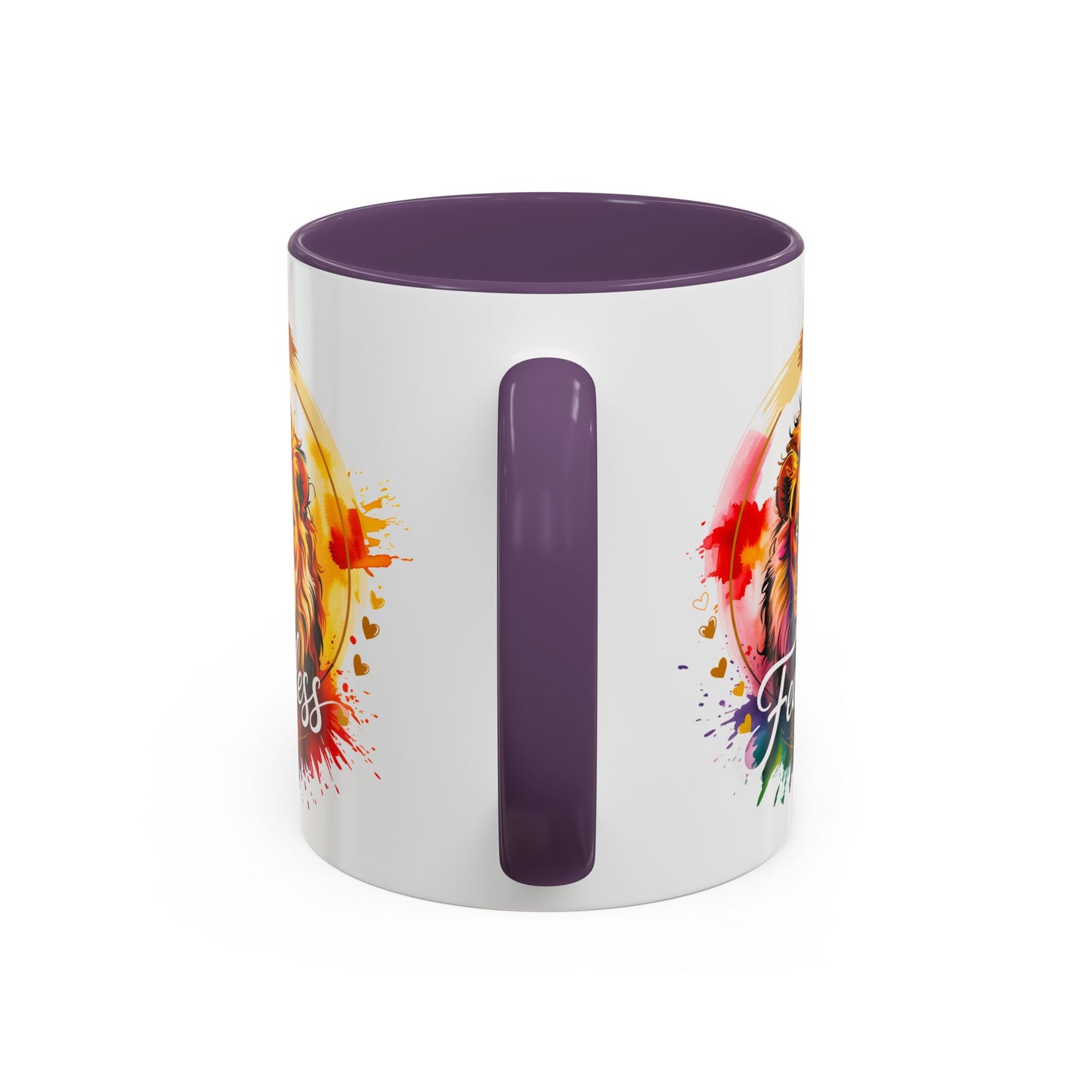 Fearless in Faith Lion Coffee Accent Mug - 11oz & 15oz Inspirational Drinkware