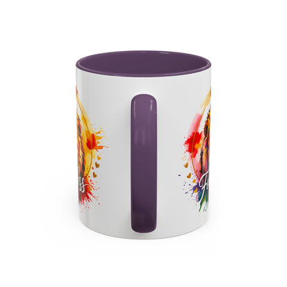 Fearless in Faith Lion Coffee Accent Mug - 11oz & 15oz Inspirational Drinkware