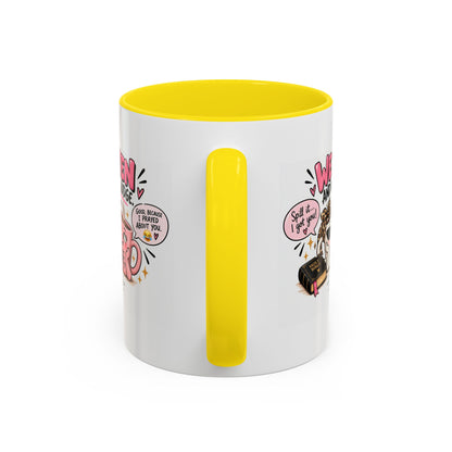 Coffee Mug — "We Listen and We Don't Judge" Inspirational Pink Ceramic Mug (11/15oz)