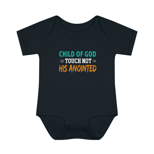 Child Of God Touch Not His Anointed Christian Baby Onesie Printify