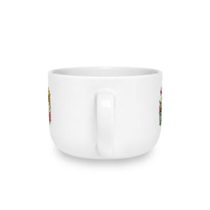25oz Floral Latte Mug — "With God All Things Are Possible" Sunflower Bouquet Ceramic Coffee Cup