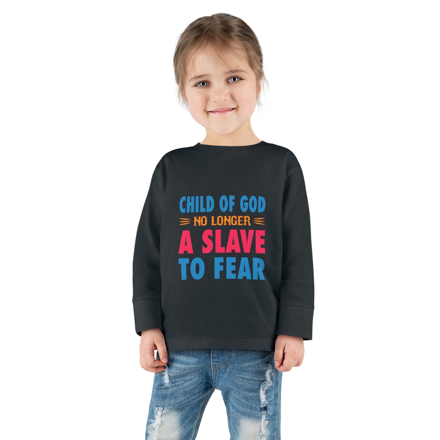 Child Of God No Longer A Slave To Fear Toddler Christian Sweatshirt Printify