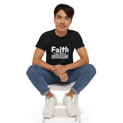 Faith Can Move Mountains Unisex Christian Ultra Cotton Tee Printify