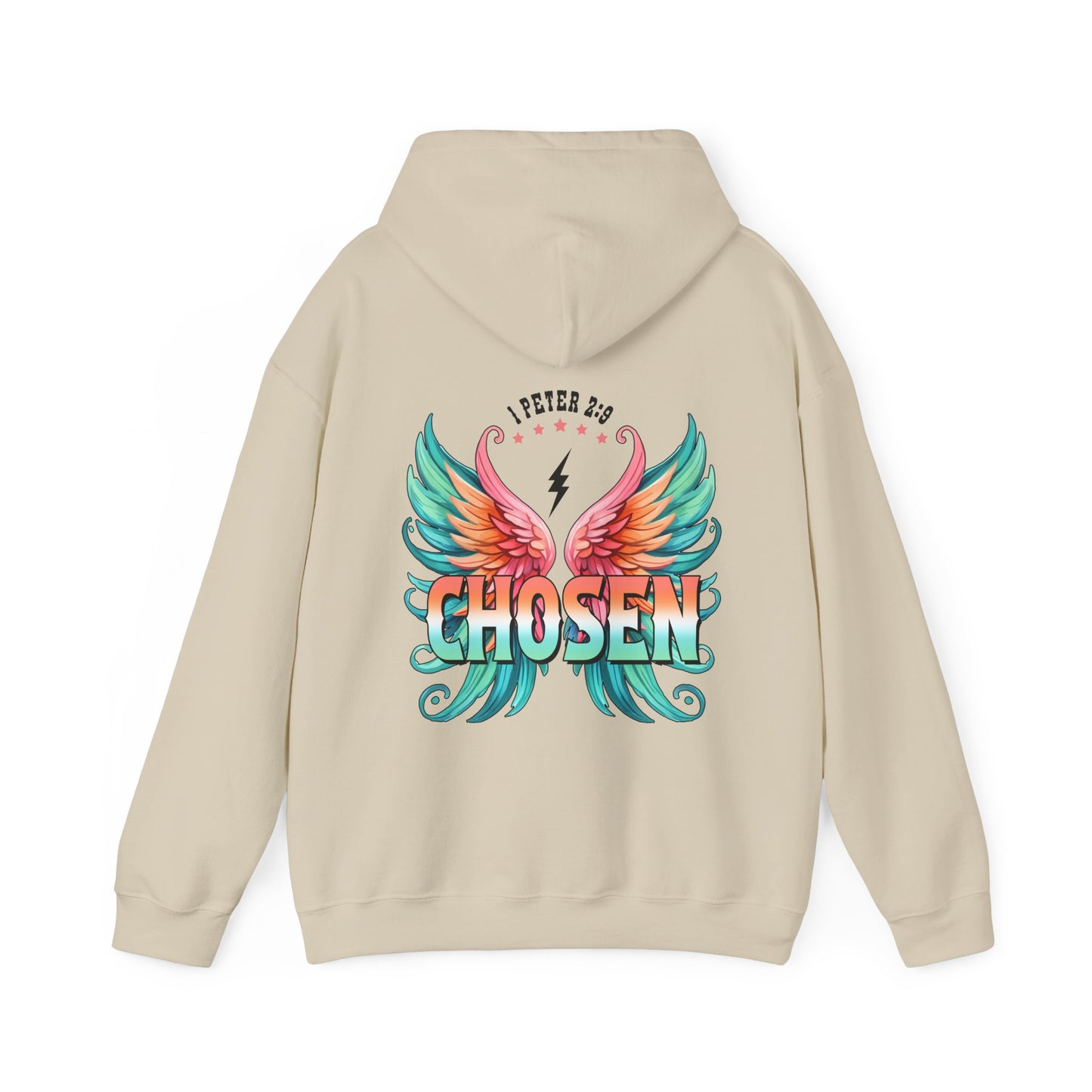 Chosen (angel wings) Women's Christian Hooded Pullover Sweatshirt