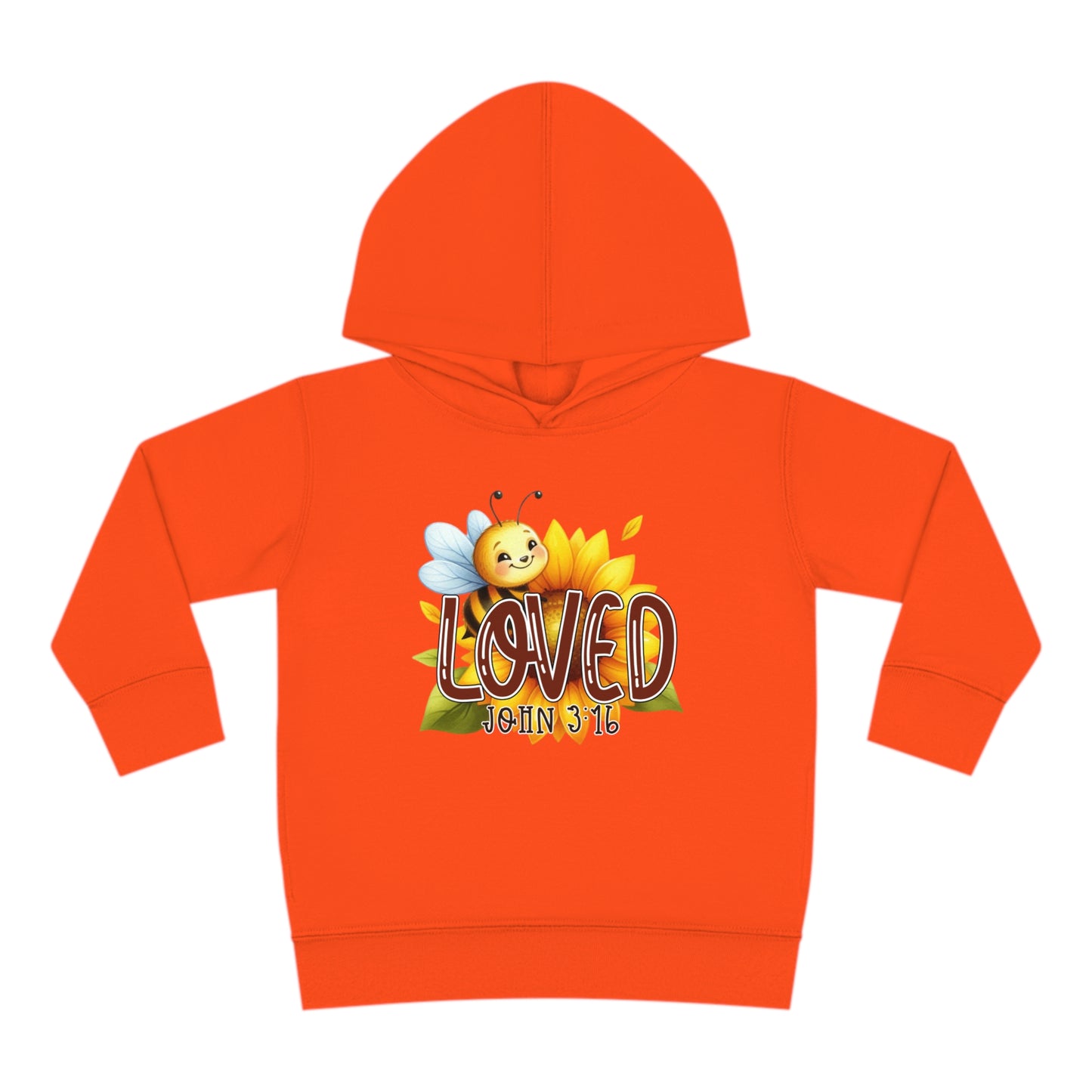 John 3:16 Loved Christian Toddler Pullover Fleece Hooded Sweatshirt