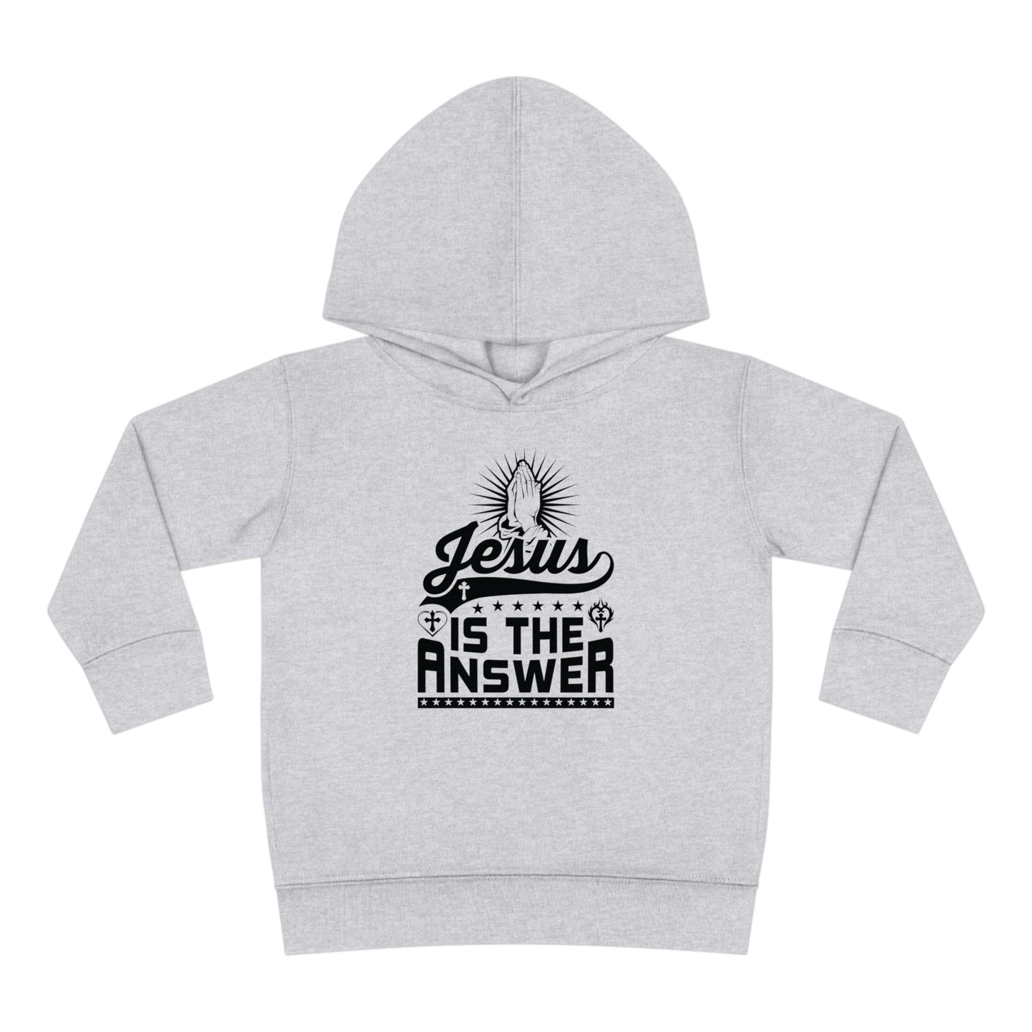 Jesus Is The Answer Christian Toddler Pullover Fleece Hooded Sweatshirt