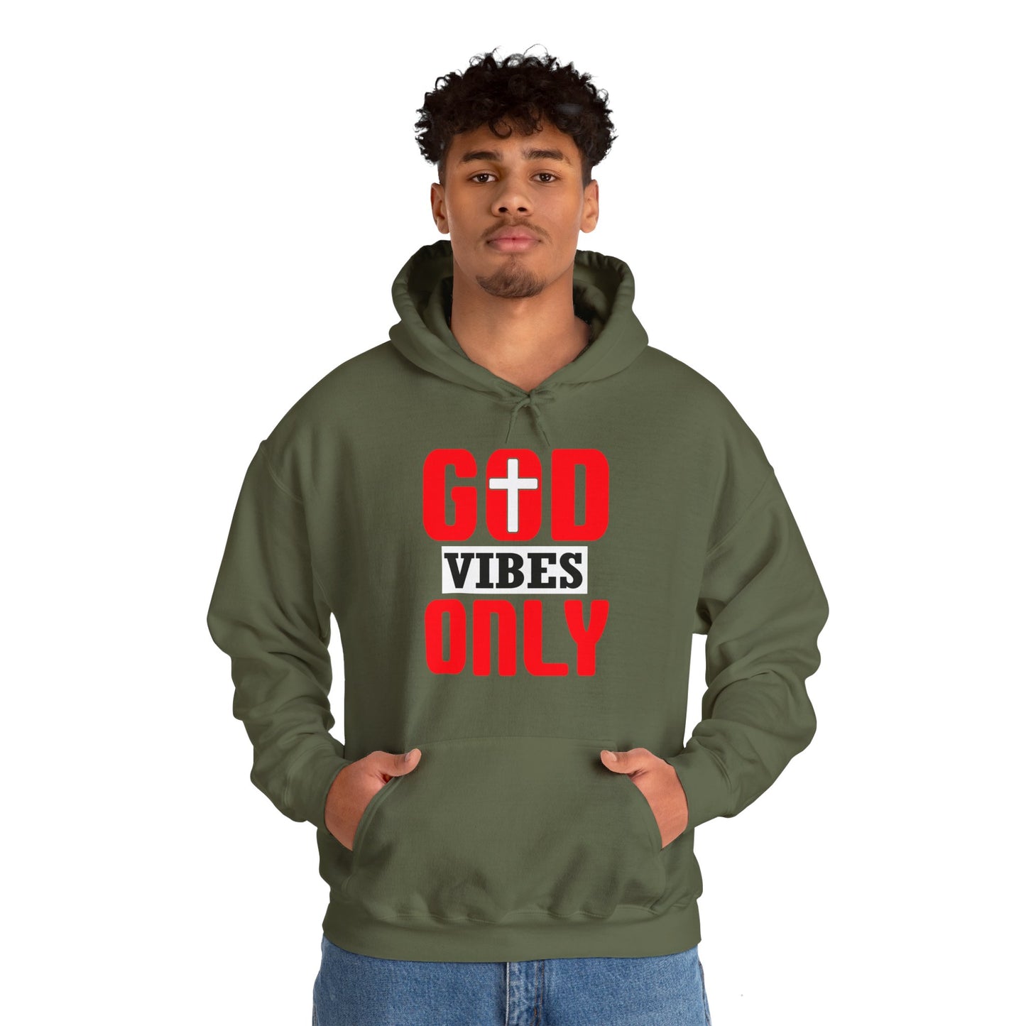 God Vibes Only Unisex Christian Hooded Pullover Sweatshirt