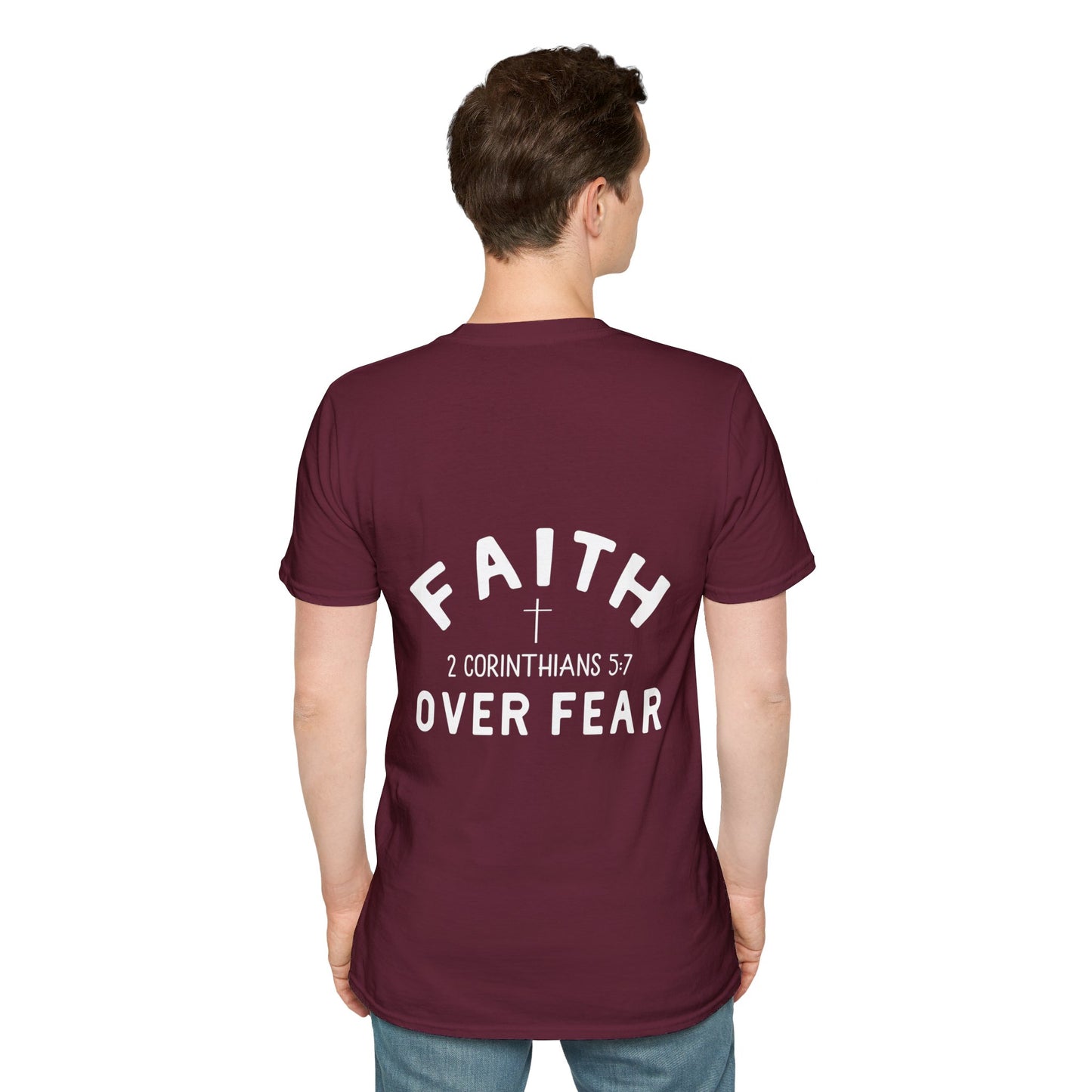 Faith Over Fear 3 Crosses   Christian Unisex T-shirt