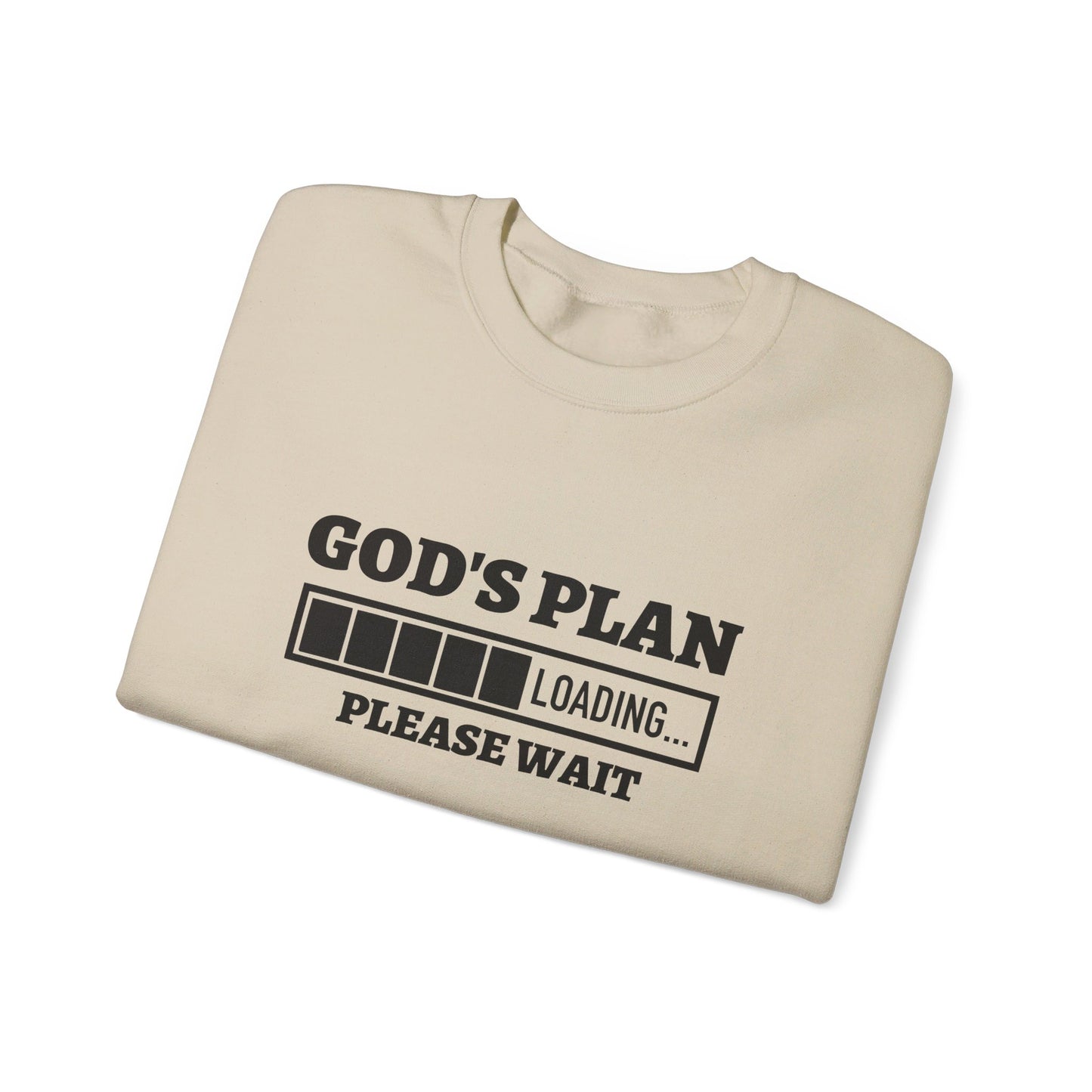 God's Plan Loading Unisex Heavy Blend™ Crewneck Christian Sweatshirt