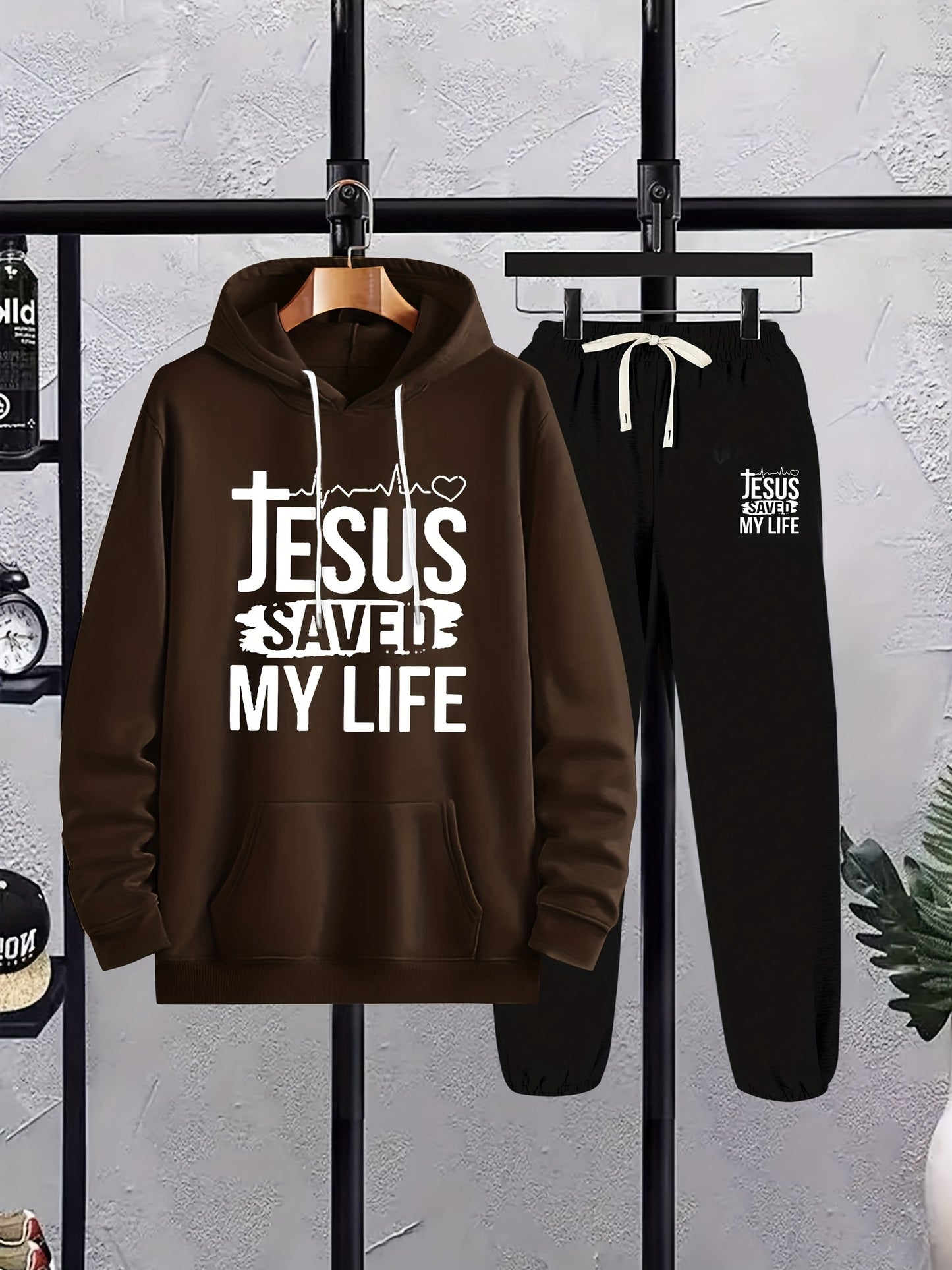 Jesus Saved My Life Men's Christian Casual Outfit claimedbygoddesigns