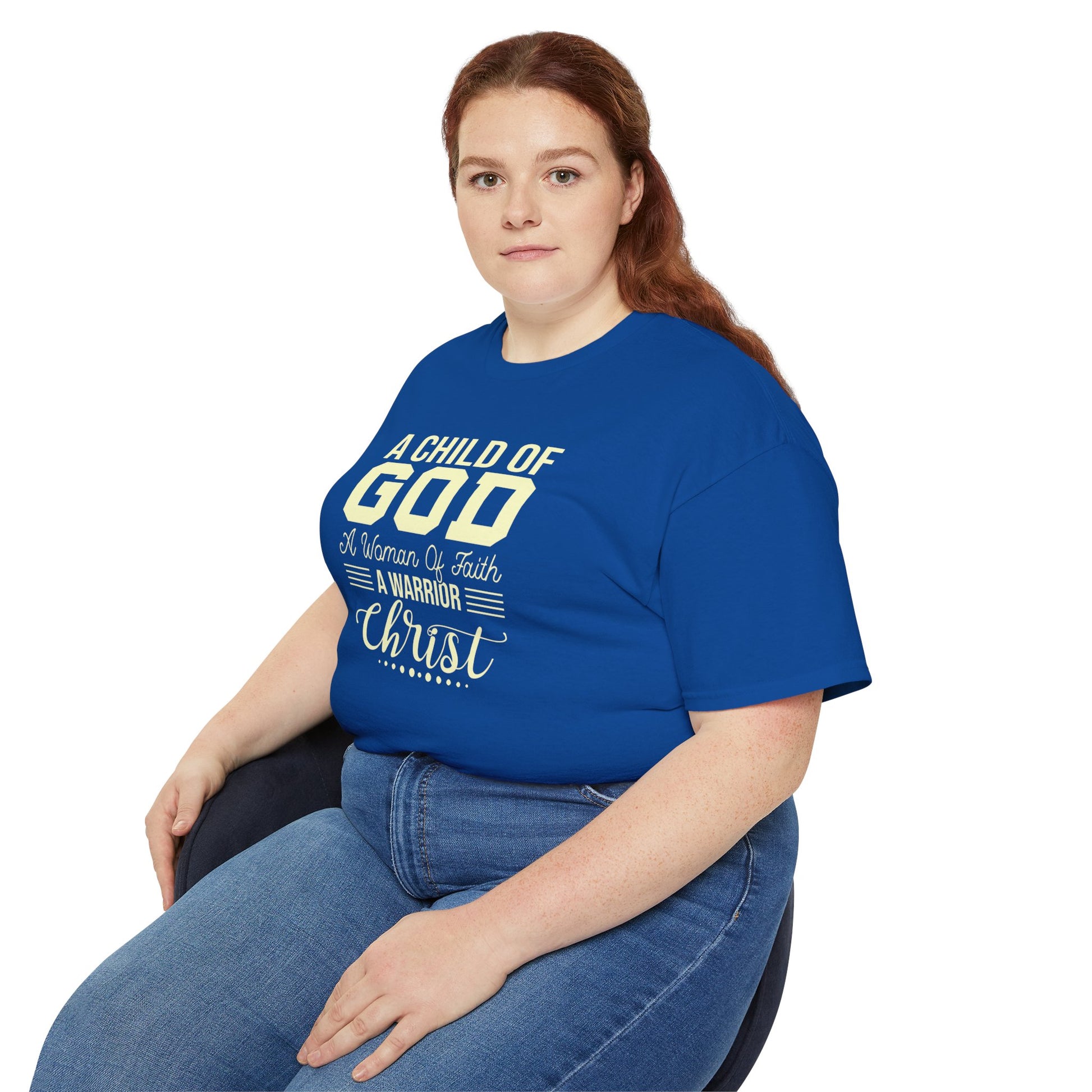 A Child Of God A Woman Of Faith A Warrior Of Christ Women's Christian Ultra Cotton Tee Printify