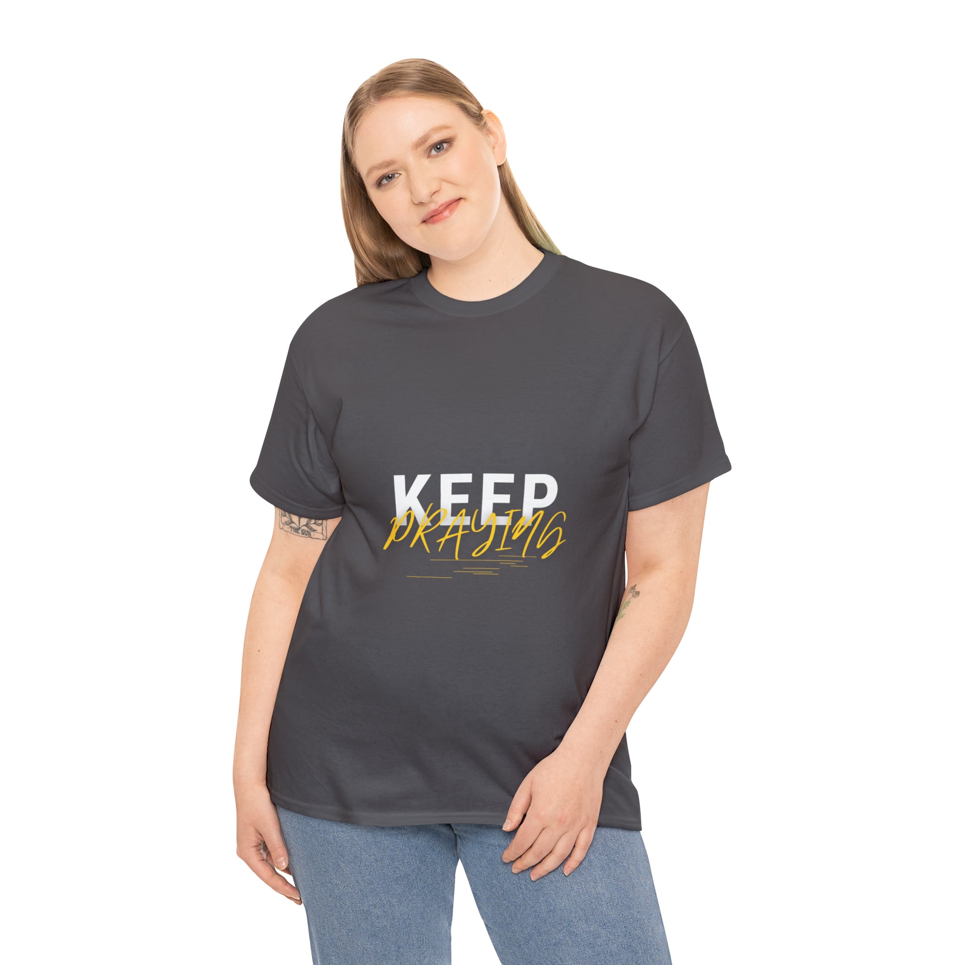 Keep Praying Unisex Heavy Cotton Tee Printify