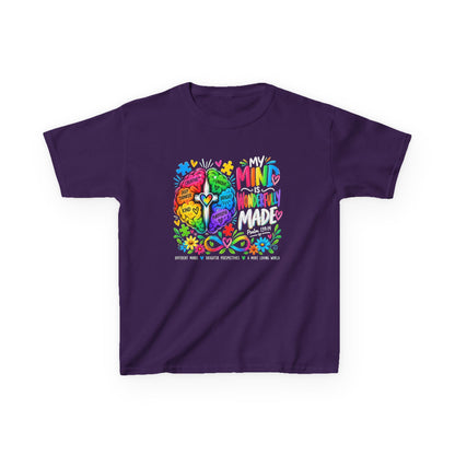 Youth Autism Awareness T-Shirt — "My Mind Is My Superpower" Colorful Brain Tee