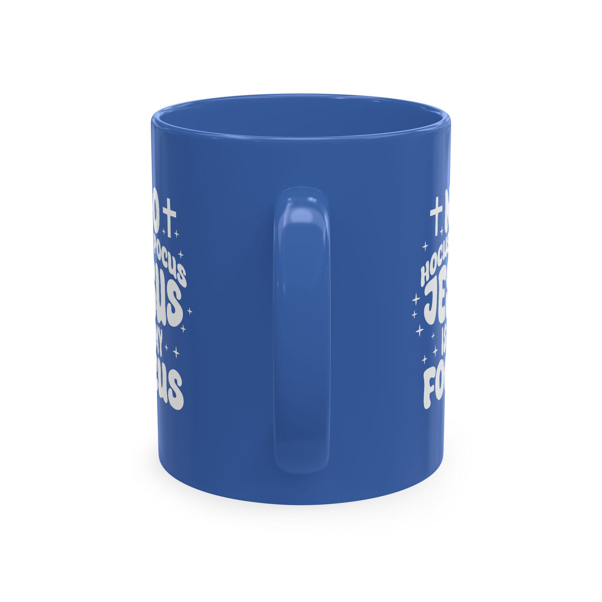 Halloween Mug - "No Hocus Pocus, Jesus Is My Focus" Christian Ceramic Coffee Cup