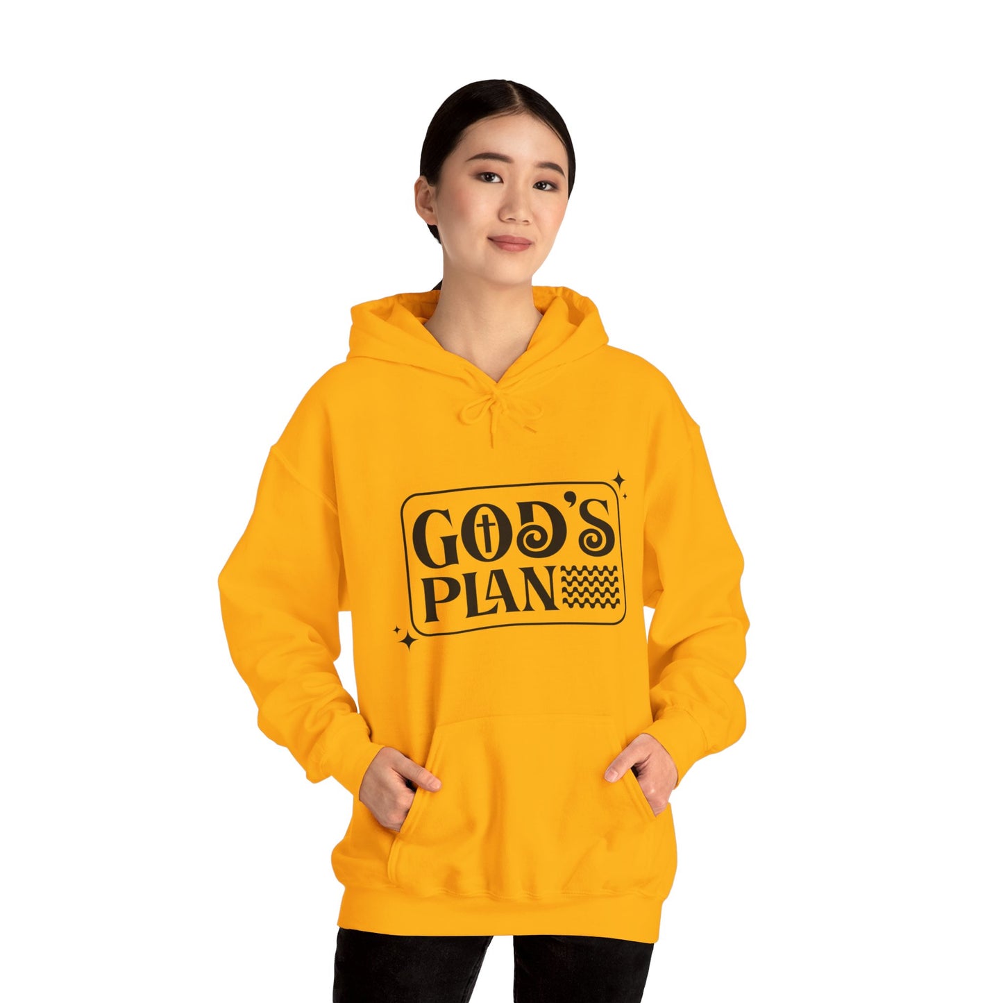 God's Plan Over MIne Unisex Christian Hooded Pullover Sweatshirt