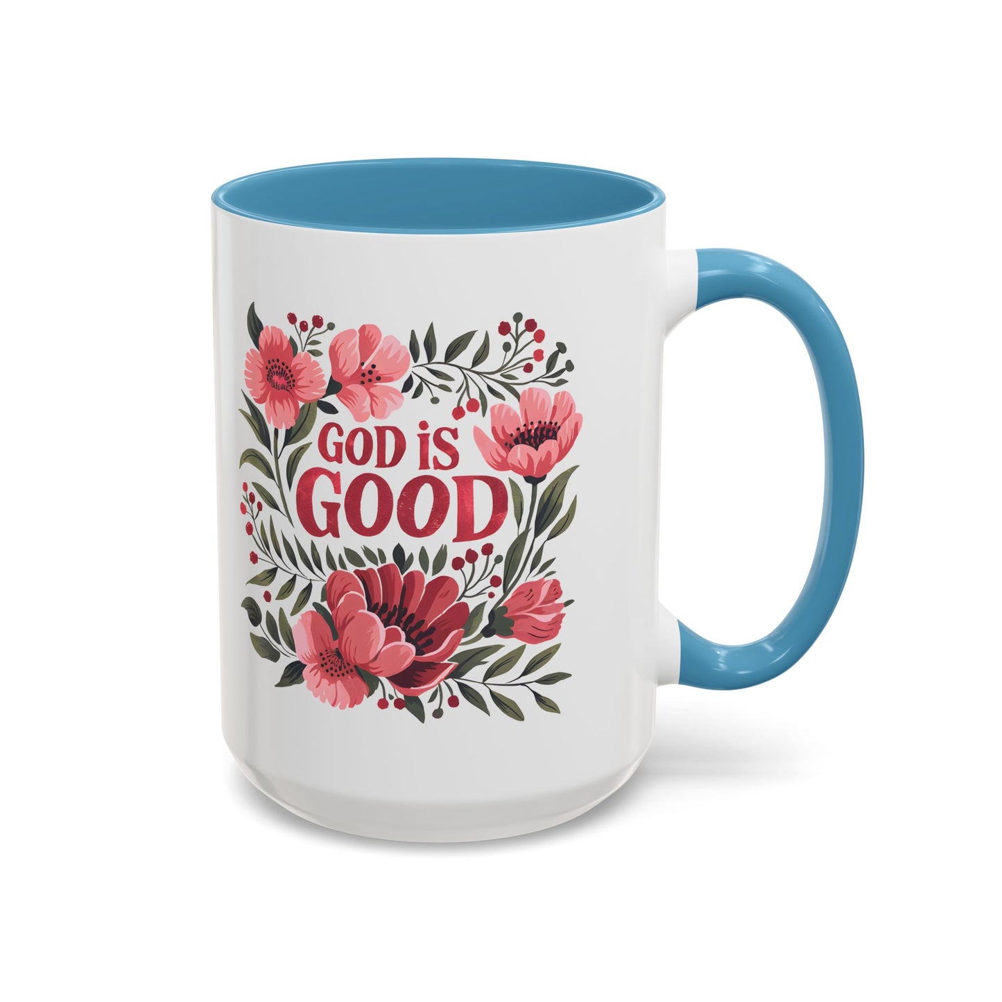 Christian Ceramic Mug- God Is Good Accent Coffee Mug (11, 15oz)