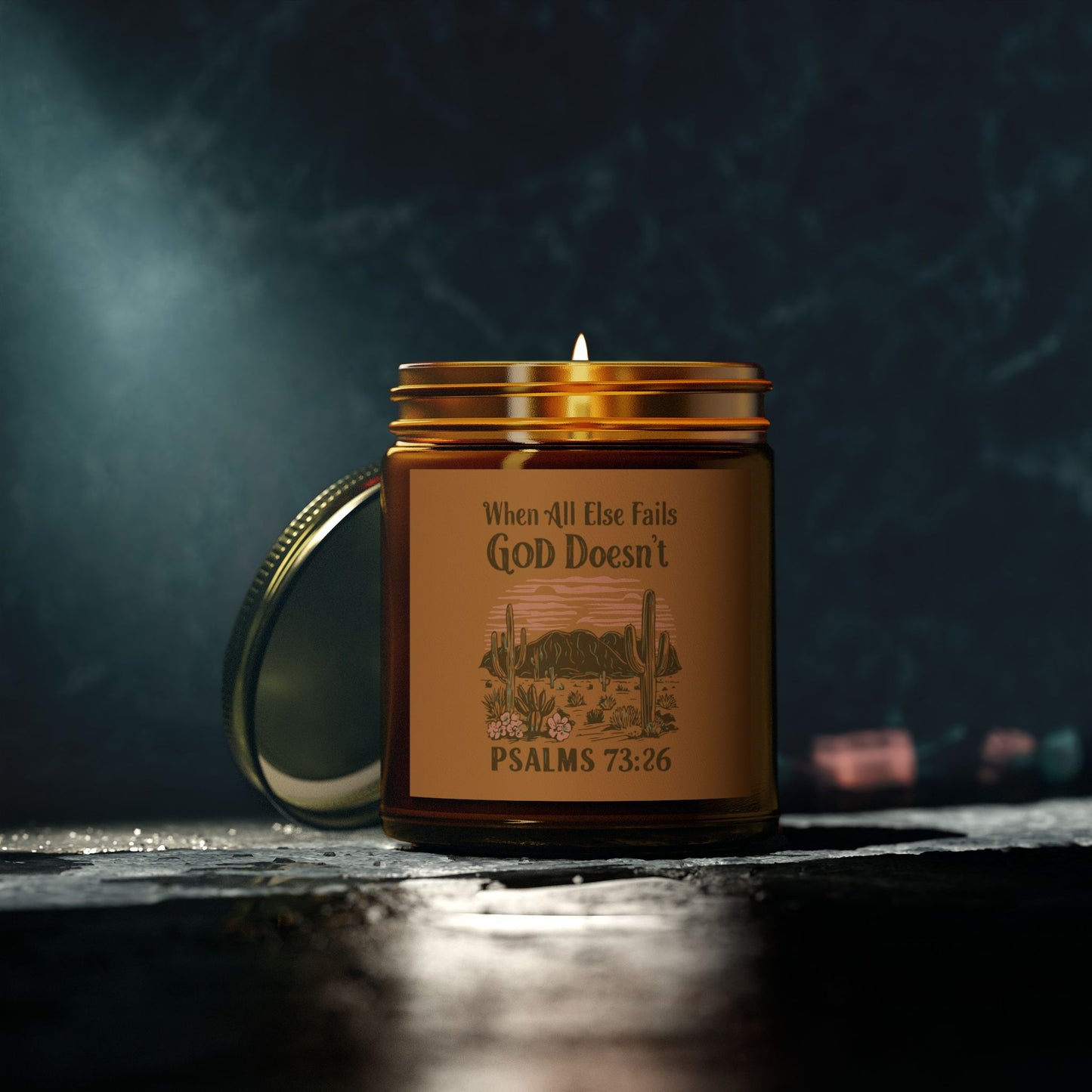 When All Fails God Doesn't Christian Scented Candle (4oz, 9oz)