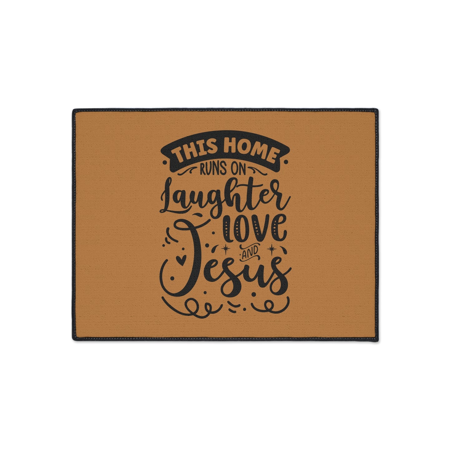 Christian Heavy Duty Floor Mat, This Home Runs On Jesus Home Decor, Religious Entryway Rug, Scripture Welcome Mat, Inspirational