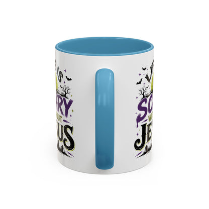 Coffee Mug — “Life Is Scary Without Jesus” Halloween Christian Accent Mug (11/15oz)