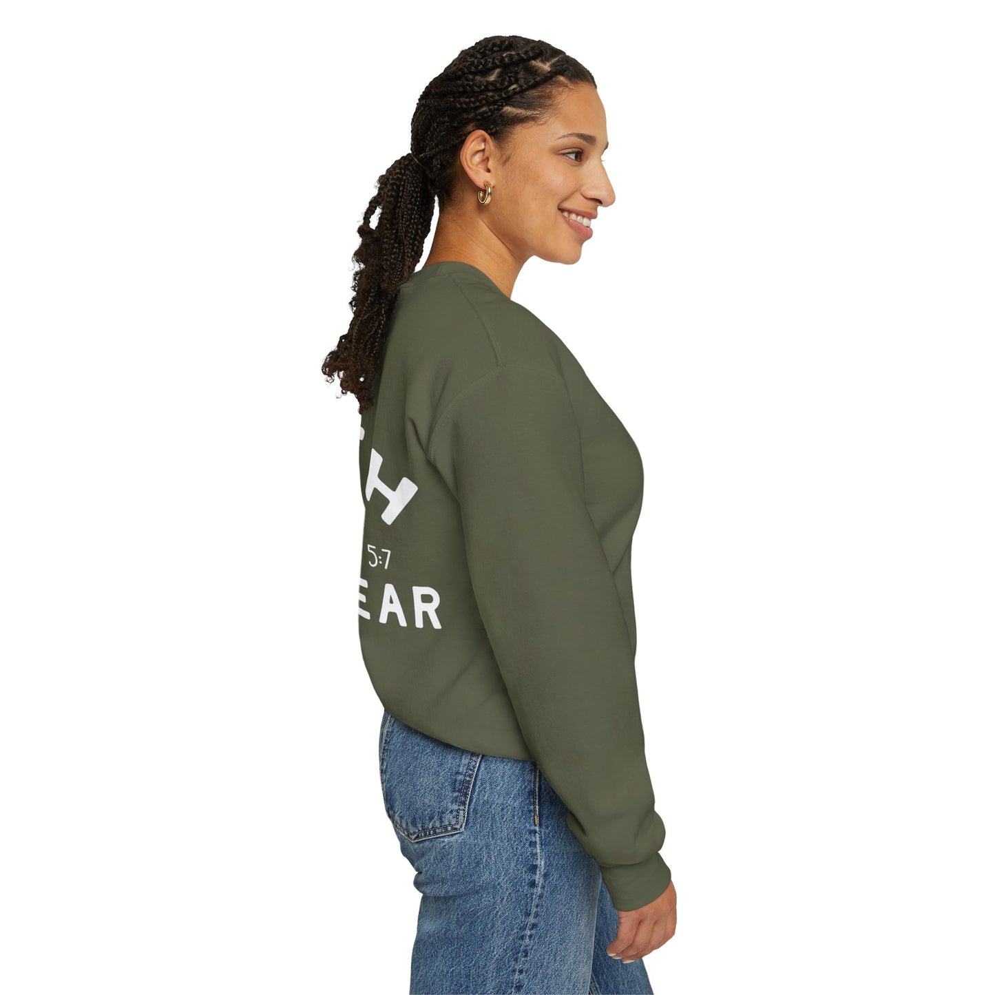 Faith Over Fear 3 Crosses  Unisex Heavy Blend™ Crewneck Christian Sweatshirt