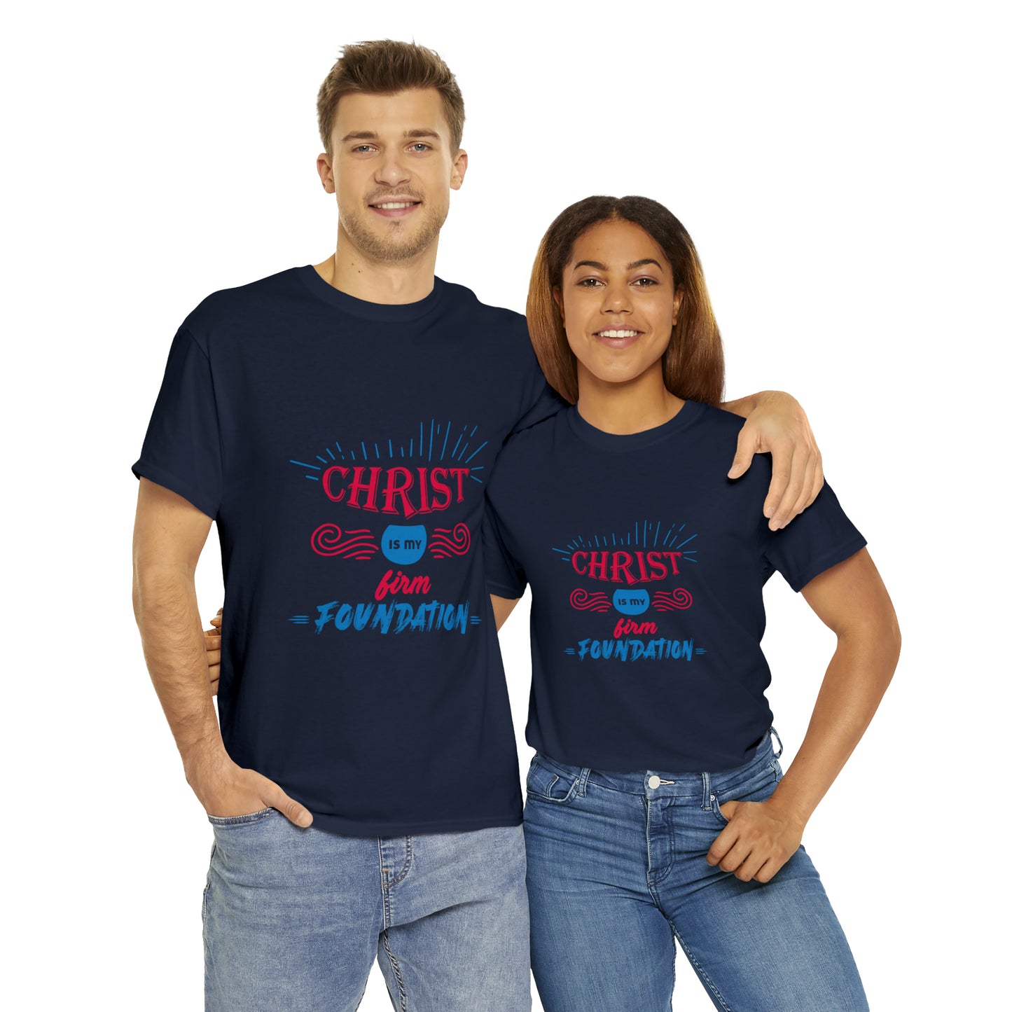 Christ Is My Firm Foundation Unisex Heavy Cotton Tee