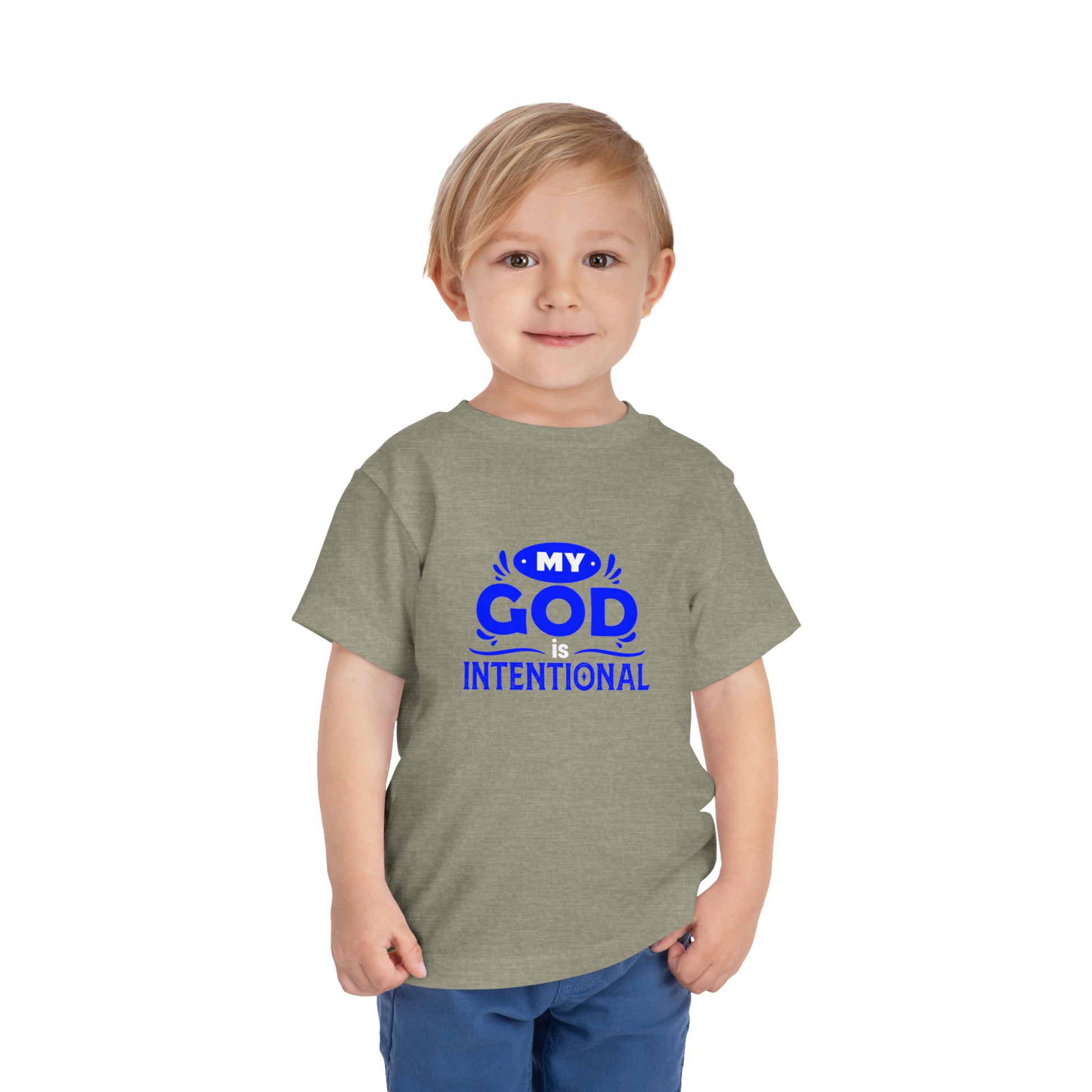 My God Is Intentional Toddler Christian T-Shirt Printify