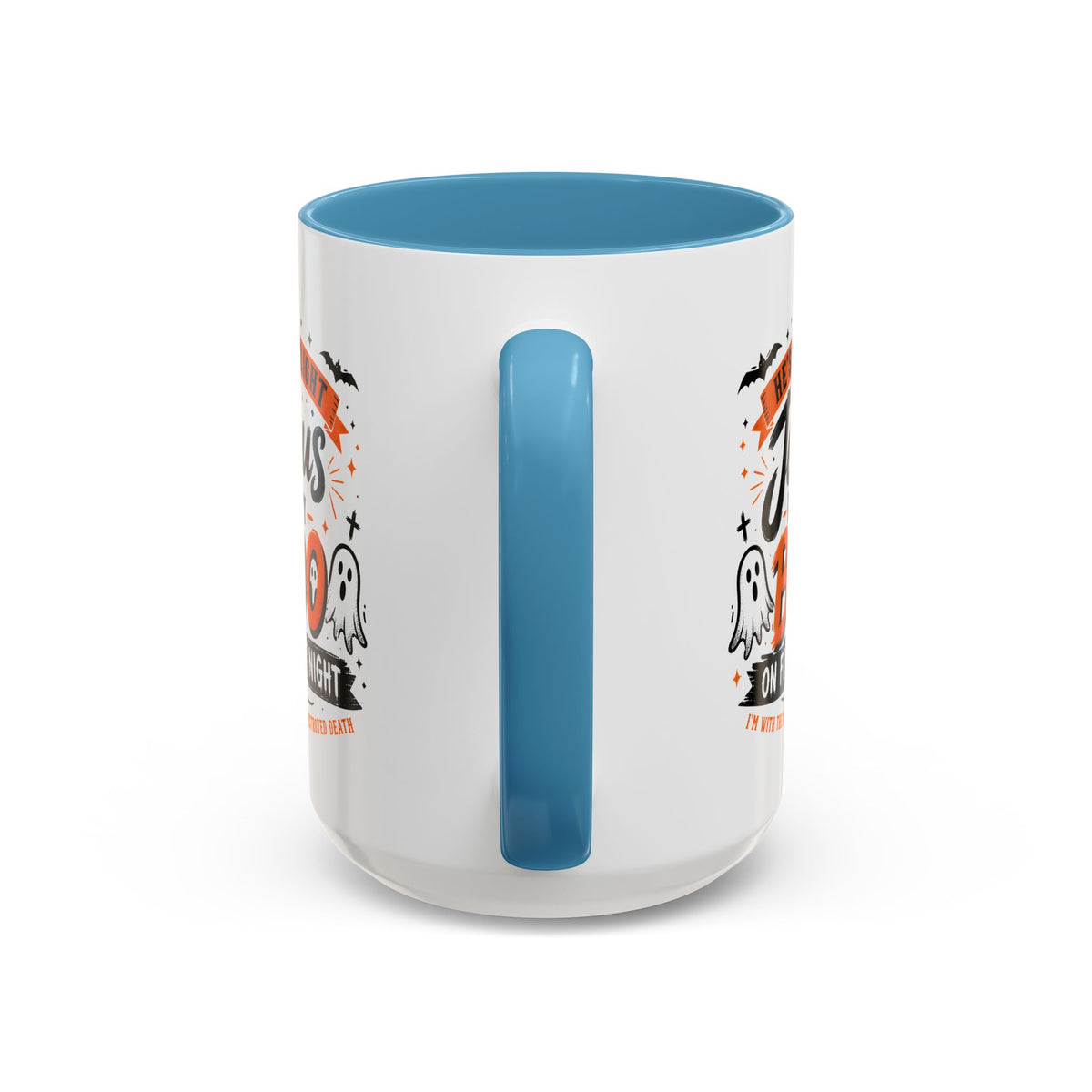 Christian Coffee Mug — "He's My Light, Jesus Is My Boo" Halloween Accent Mug