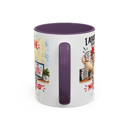 Coffee Mug — "I Asked God for a Sign" Funny Meeting Canceled Christian Mug (11/15oz)