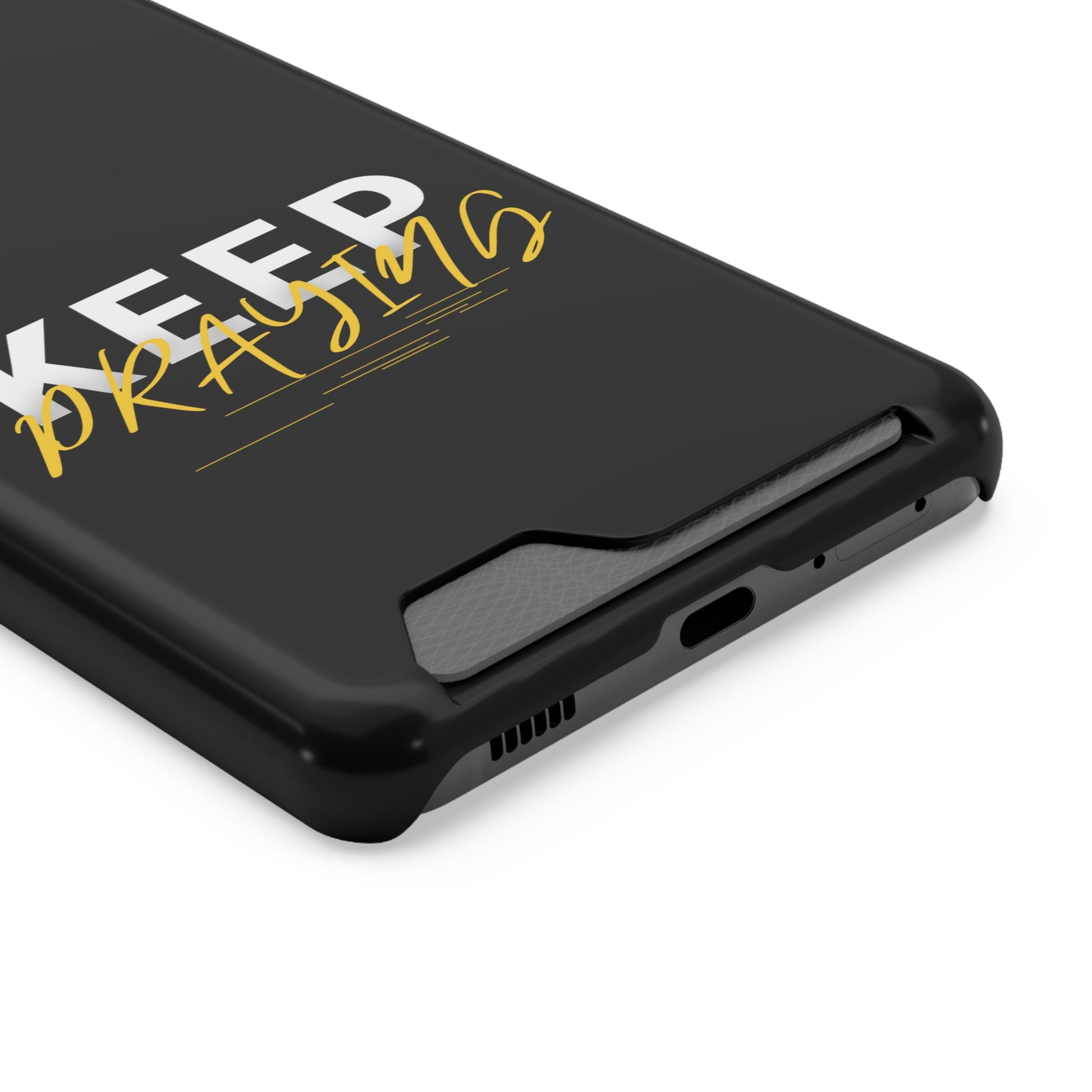 Keep Praying Christian Phone Case With Card Holder Printify