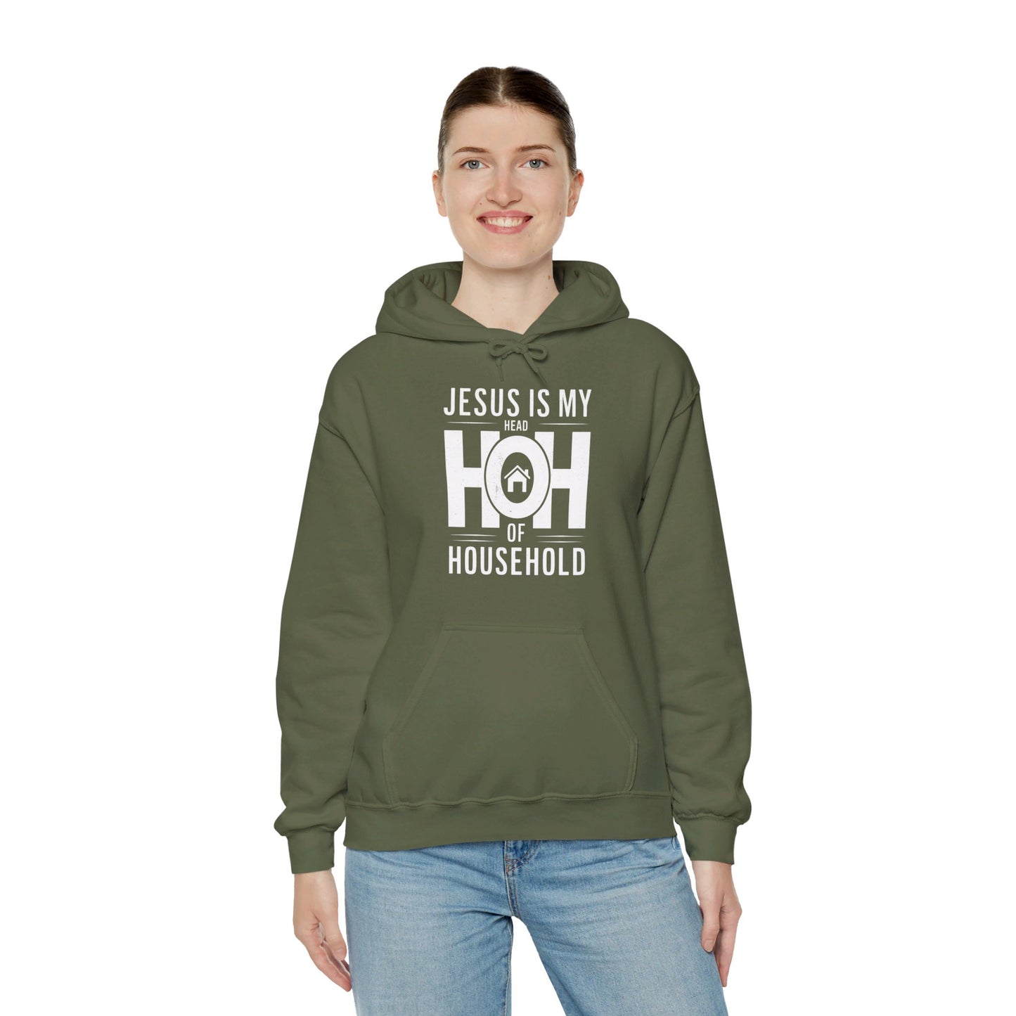 Jesus Is My Head Of Household HOH Unisex Christian Pullover Hooded Sweatshirt