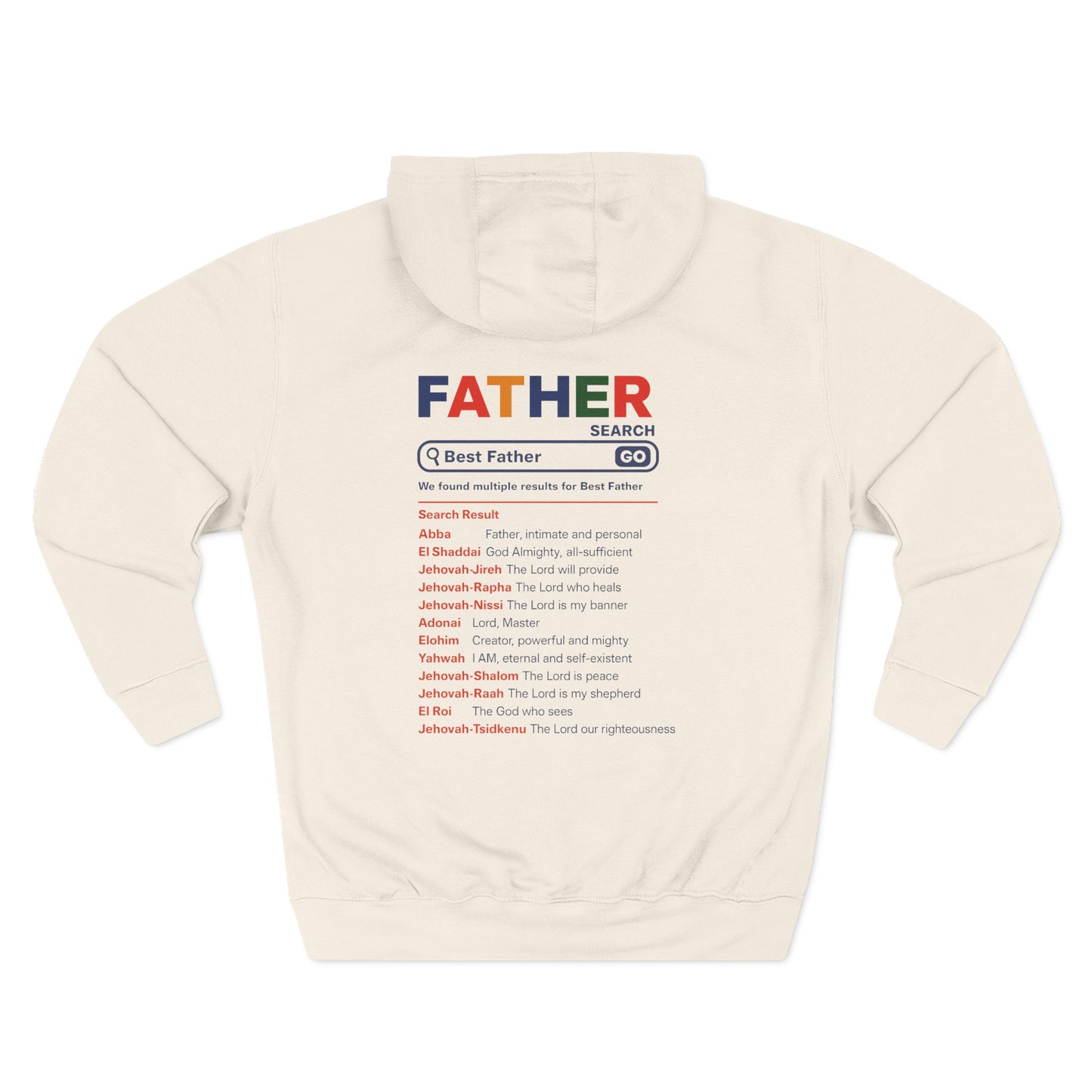 Father's Day Three - Panel Fleece Hoodie, Gift for Dad, Best Father Hoodie, Personalized Father Sweatshirt, Cute Dad Attire - ClaimedbyGodDesigns
