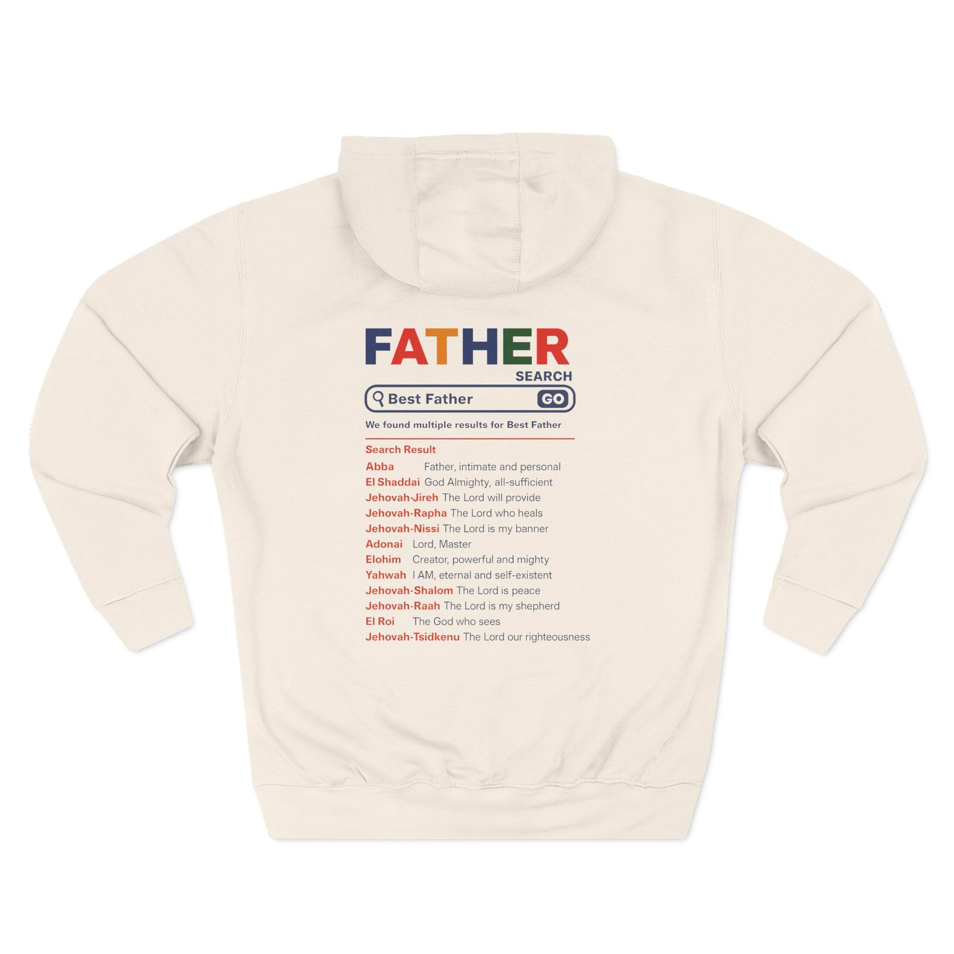 Father's Day Three - Panel Fleece Hoodie, Gift for Dad, Best Father Hoodie, Personalized Father Sweatshirt, Cute Dad Attire - ClaimedbyGodDesigns