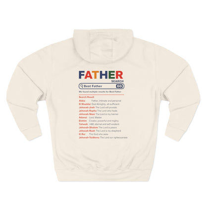 Father's Day Three - Panel Fleece Hoodie, Gift for Dad, Best Father Hoodie, Personalized Father Sweatshirt, Cute Dad Attire - ClaimedbyGodDesigns