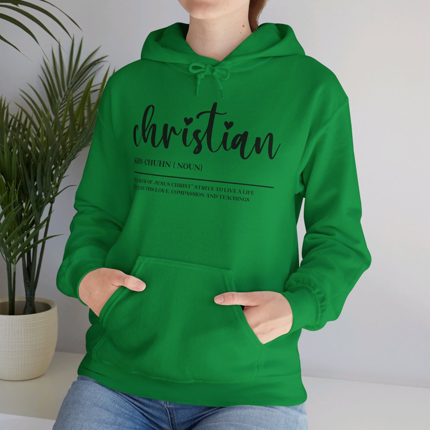 I Am A Christian Follower Of Christ  Unisex Christian Pullover Hooded Sweatshirt